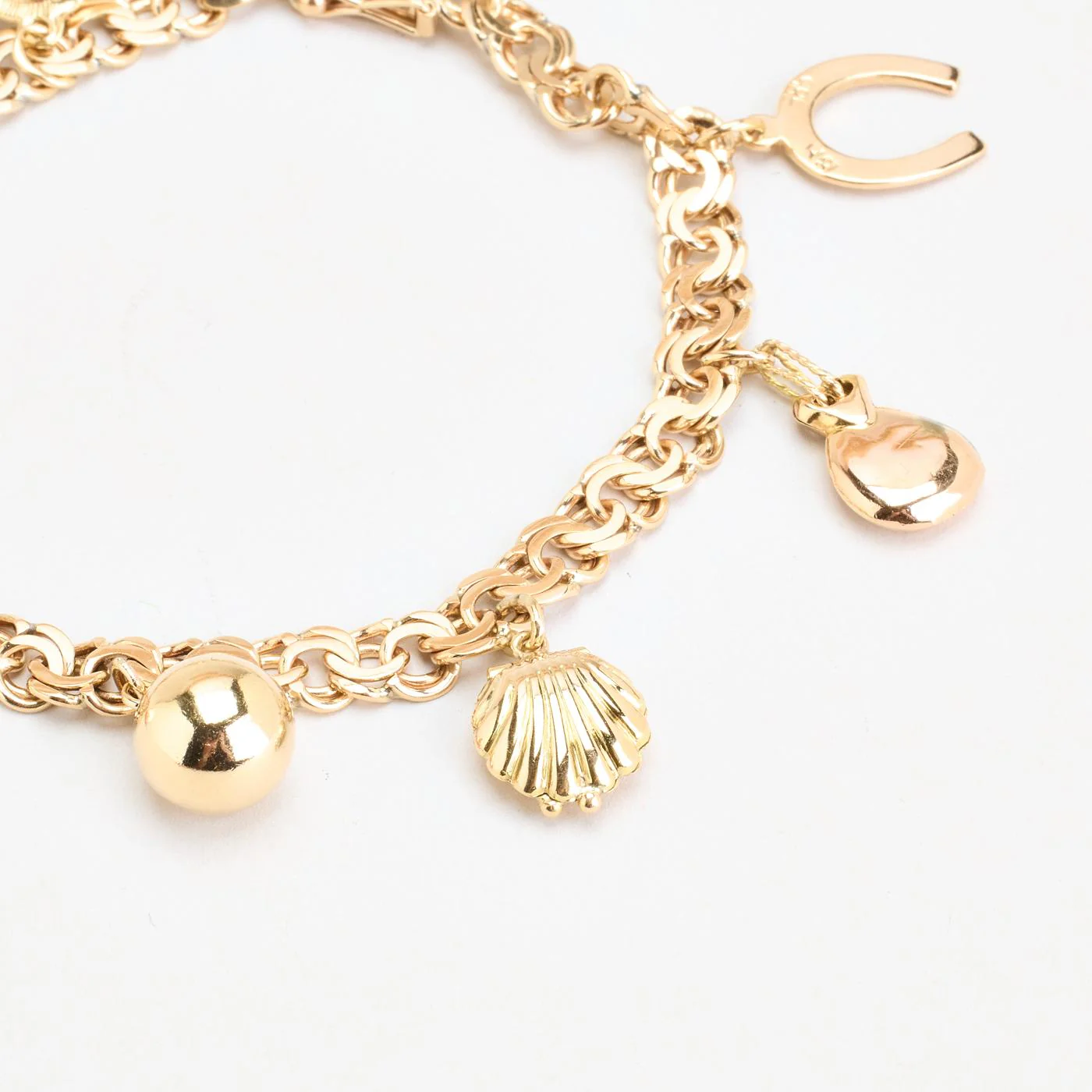 Bismarck berlockarmband i 14K guld, 20.5 cm, 18.2 g - Image 3