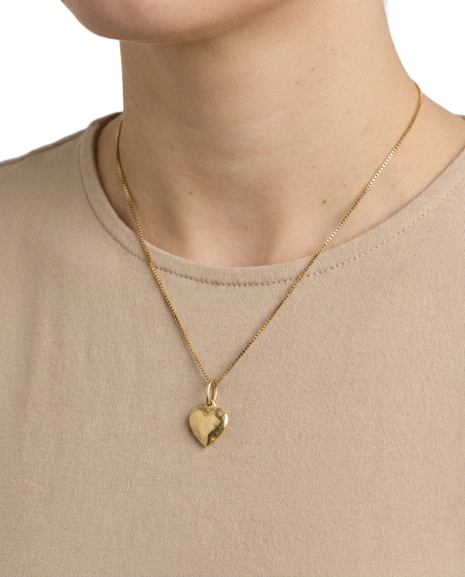 Klassisk Hjärthänge i 14K guld, 1.2 cm, 0.43 g - Image 2