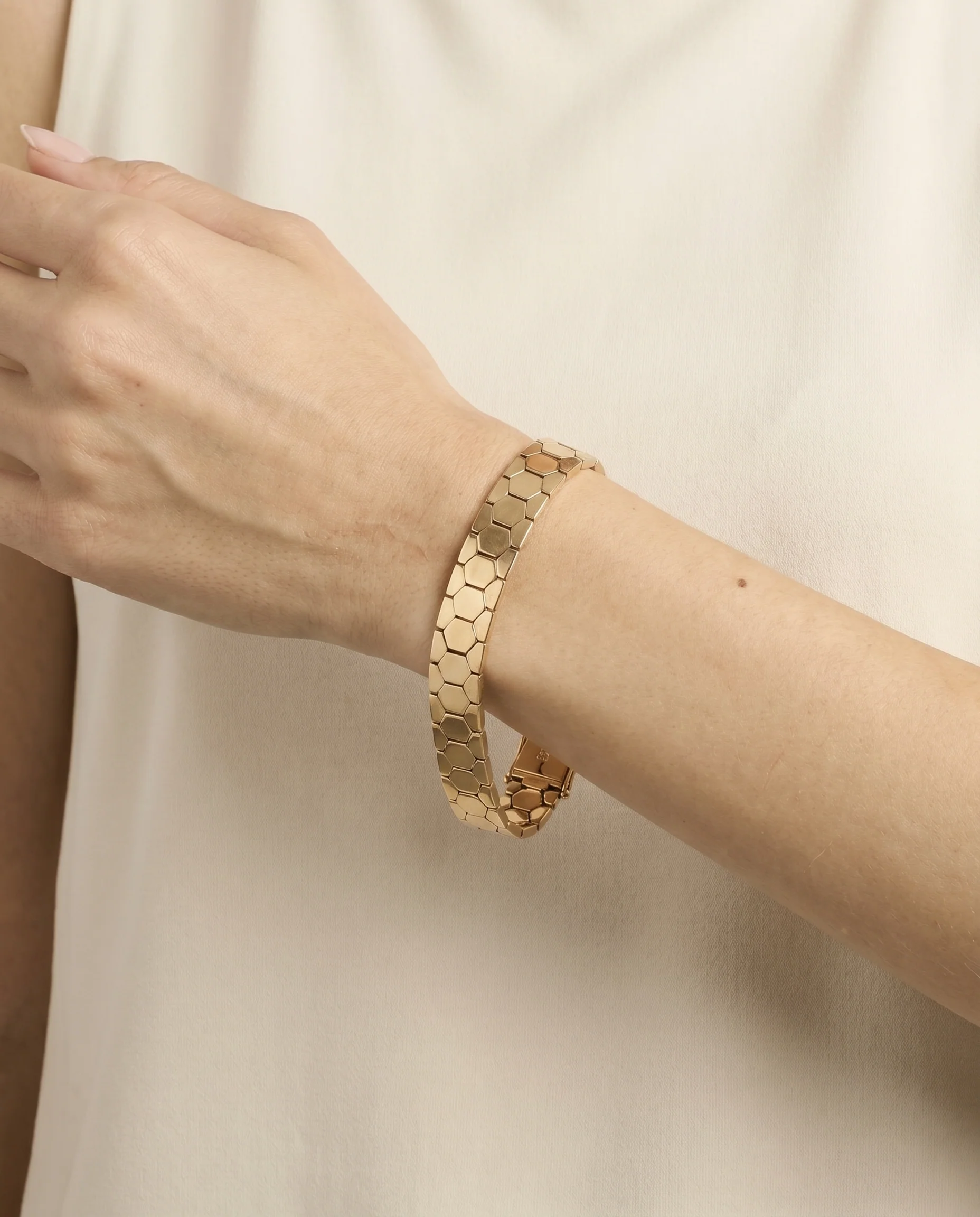 Bicelle Armband i 14K guld, 19 cm, 30.7 g