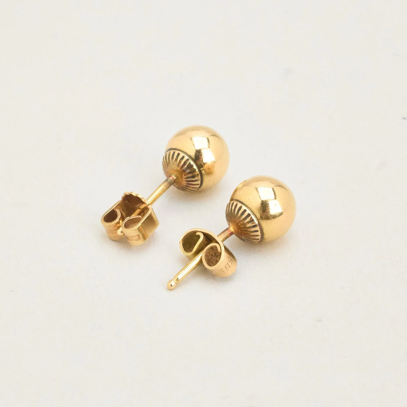Kulörhängen i 14K guld, 0.7 cm, - Image 2