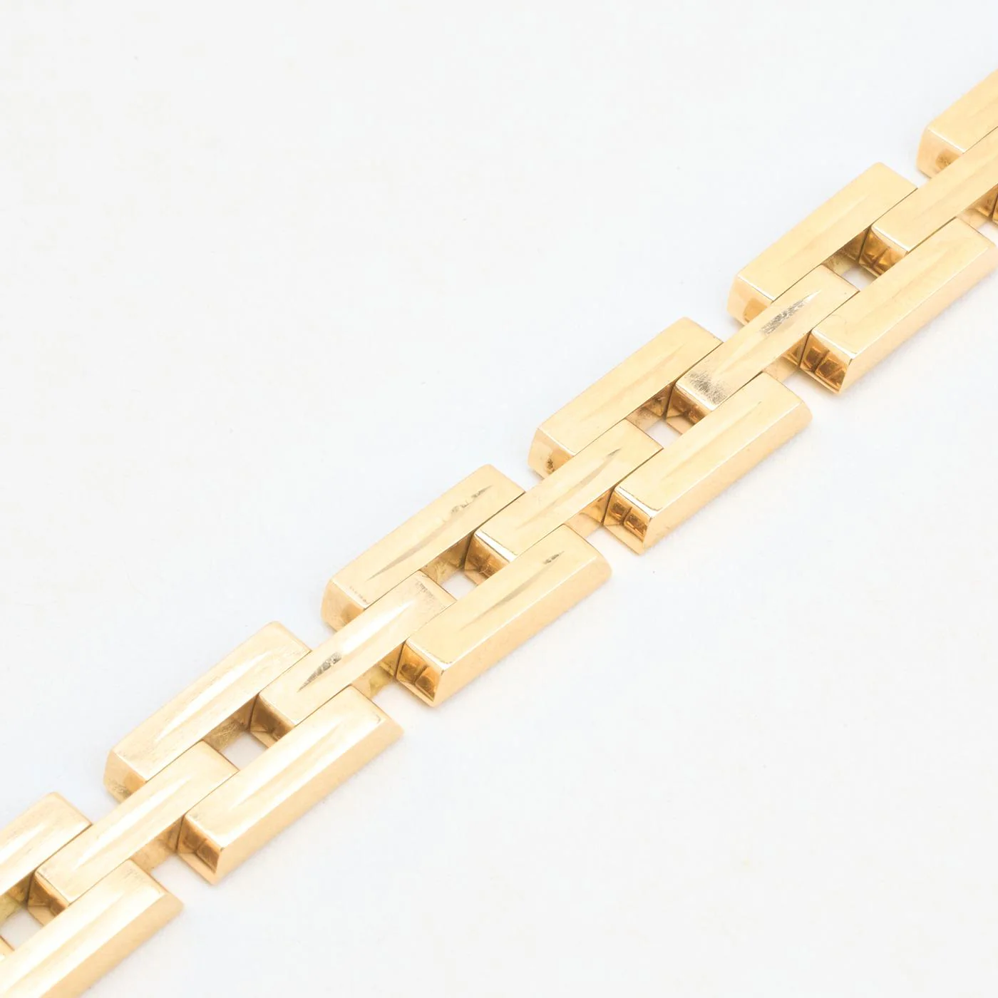 Mönstrad Block Armband i 14K guld, 18.5 cm, 23.5 g - Image 3