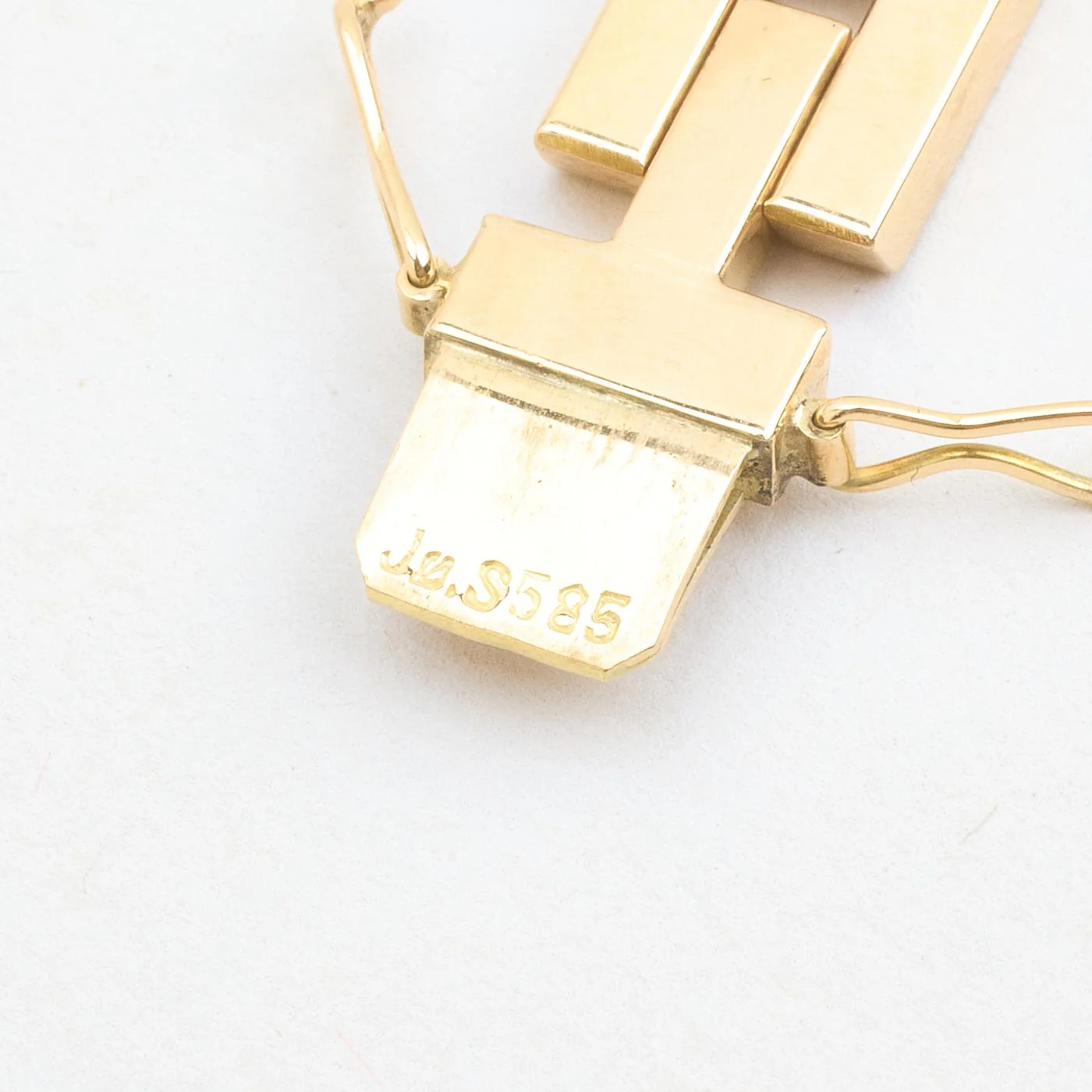 Mönstrad Block Armband i 14K guld, 18.5 cm, 23.5 g - Image 5