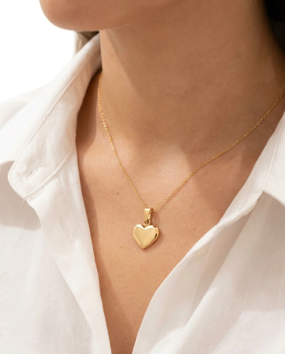 Klassisk Hjärthänge i 8K guld, 2.2 cm, 1 g