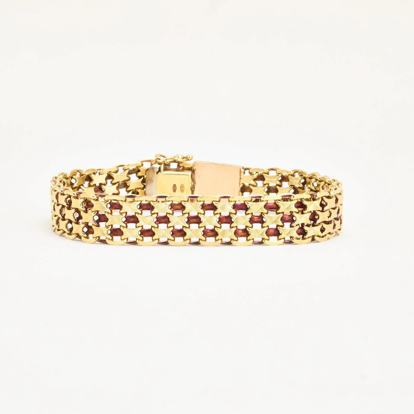 X-länk Armband i 14K guld, 20.5 cm, 26.42 g
