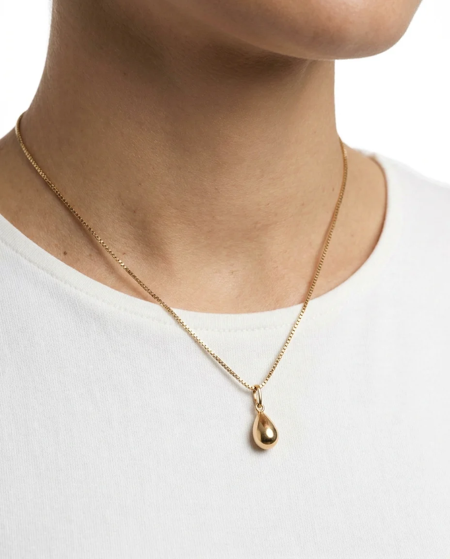 Dropphänge i 18K guld, 1.5 cm, 0.37 g - Image 2