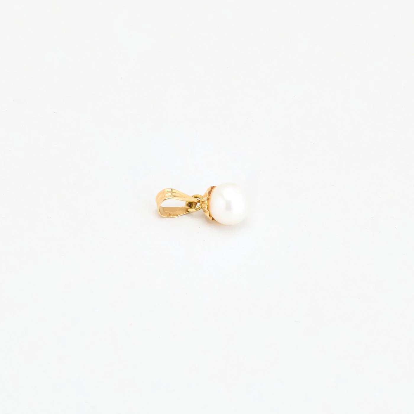 Klassisk Hänge i 14K guld med en pärla, 1.5 cm, 0.27 g - Image 4