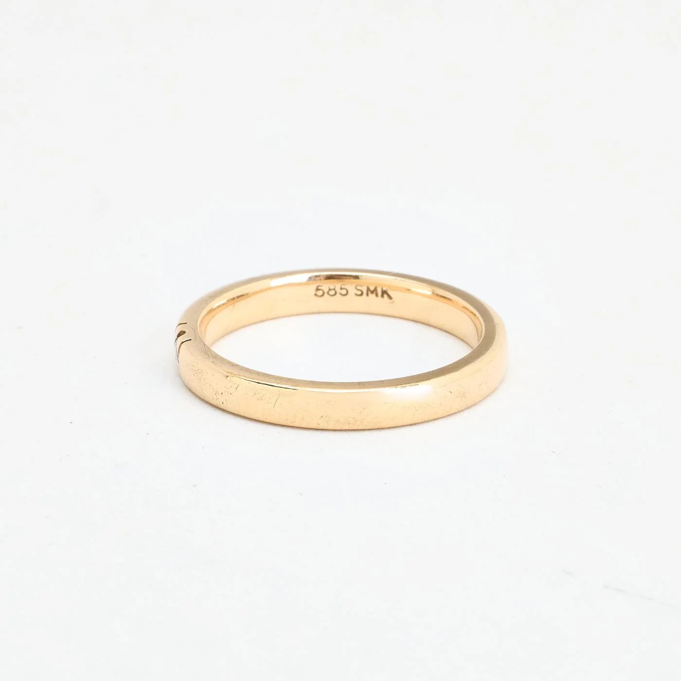 Alliansring med diamant (0.04 ct) i 8K guld strl. 18.1 / strl. 57 - Image 4