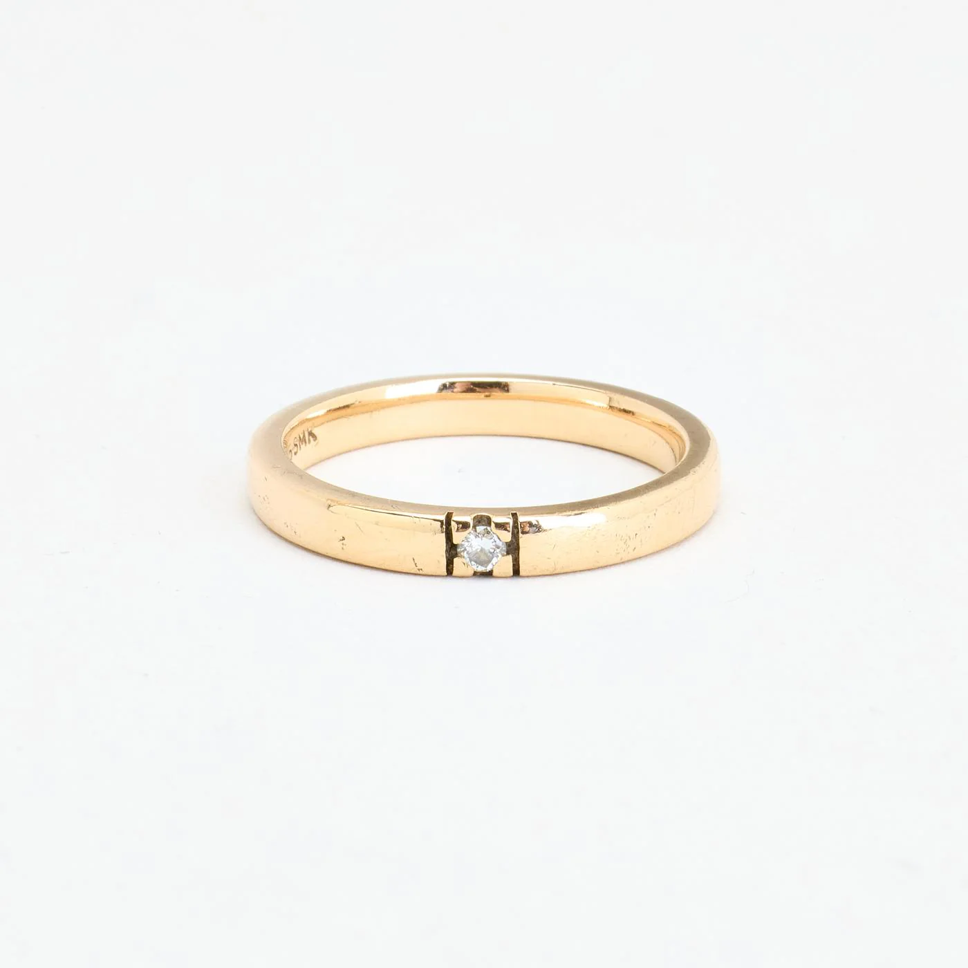 Alliansring med diamant (0.04 ct) i 8K guld strl. 18.1 / strl. 57 - Image 6