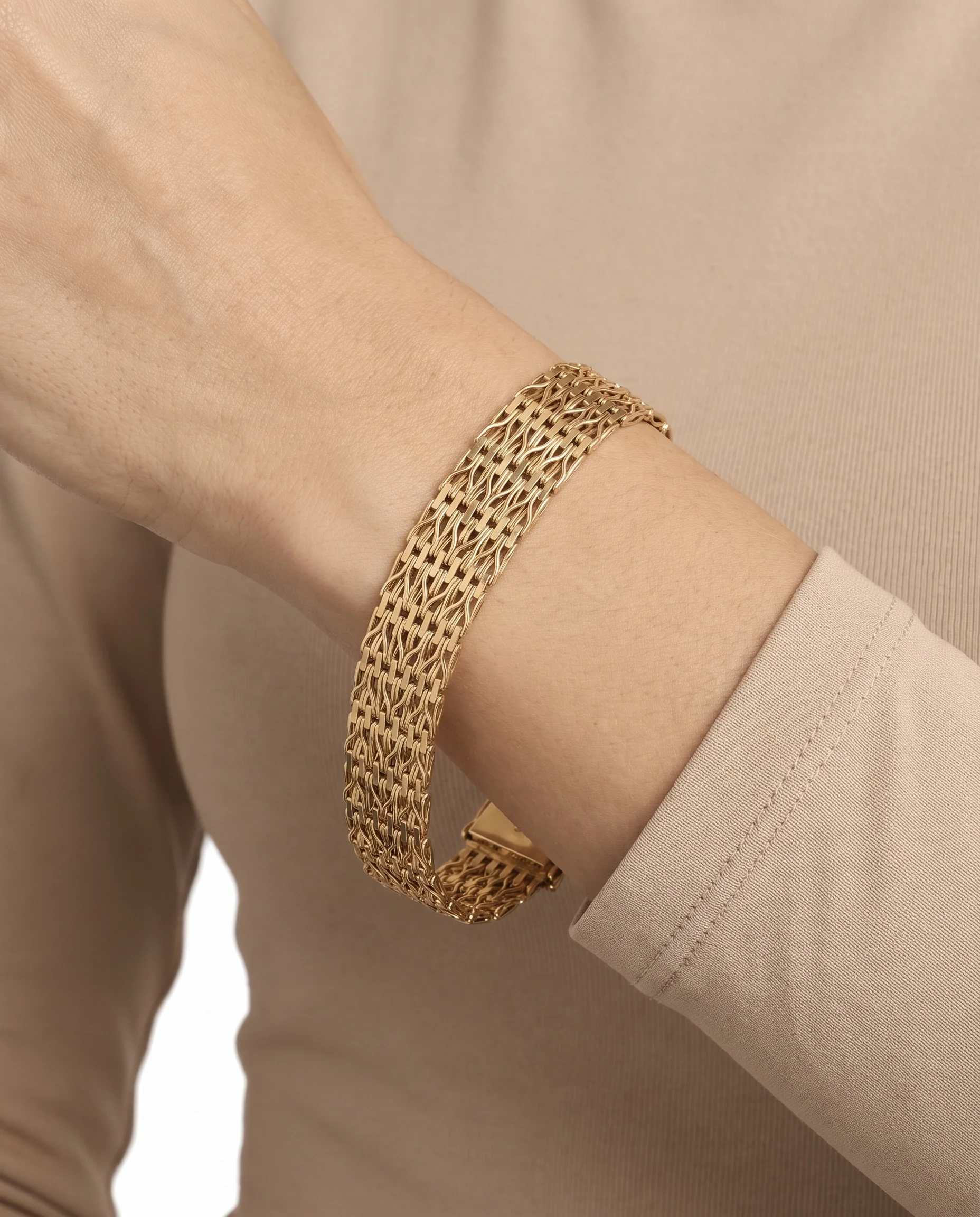 Y-länk Armband i 14K guld, 19.5 cm, 31.5 g