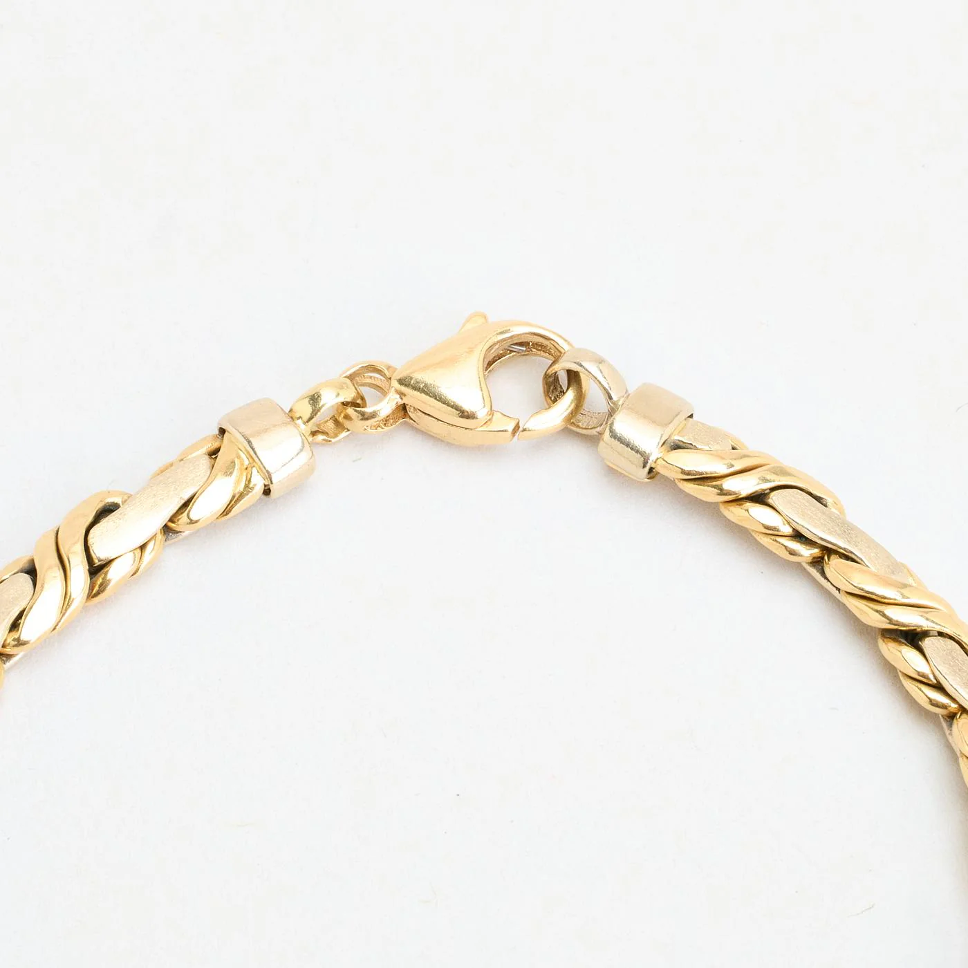 Vridna Singaporekedja Armband i 14K vitt guld, 18.5 cm, 9 g - Image 4