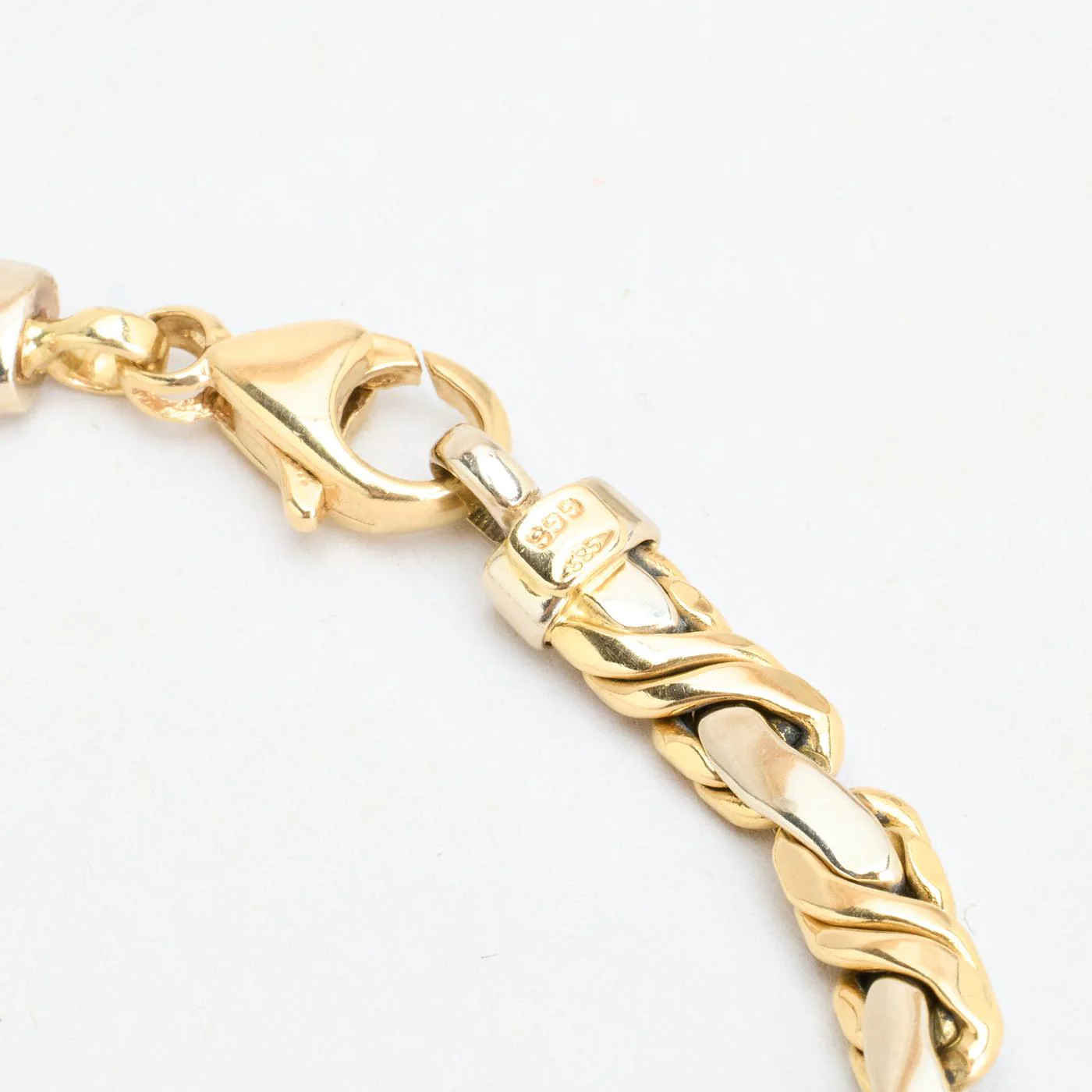 Vridna Singaporekedja Armband i 14K vitt guld, 18.5 cm, 9 g - Image 5