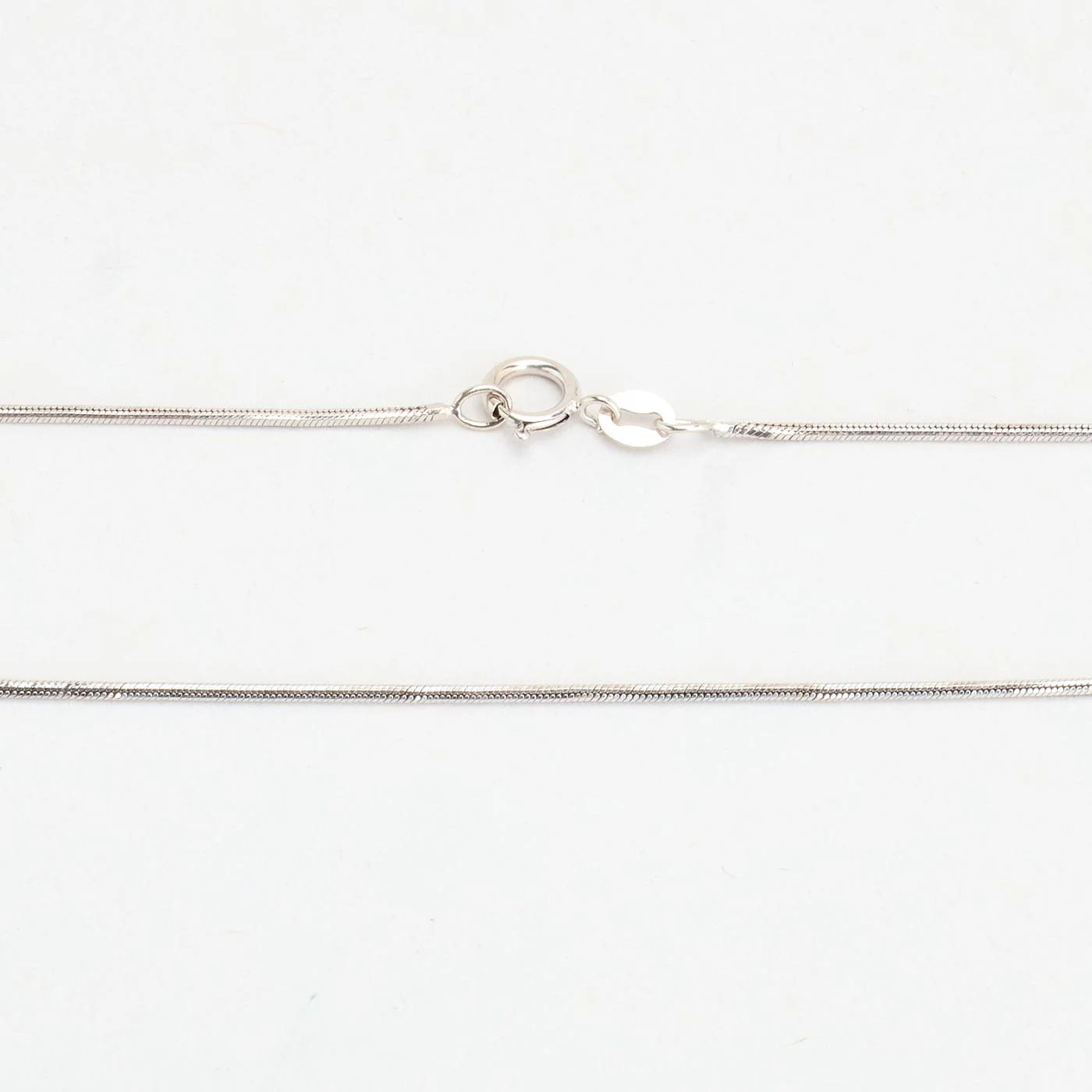 Hjärta Ormkedja Droppformad halsband i 14K vitt guld, 46.5 cm, 4.7 g - Image 4