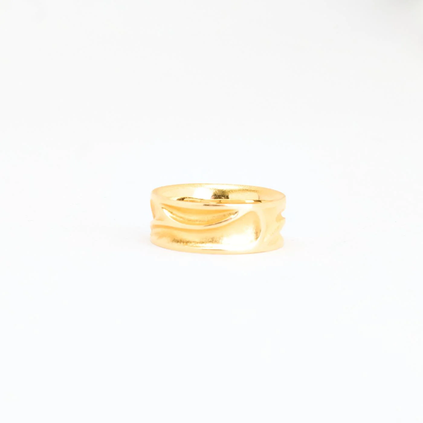 Organisk band i 18K guld strl. 17.5 / strl. 55 - Image 4