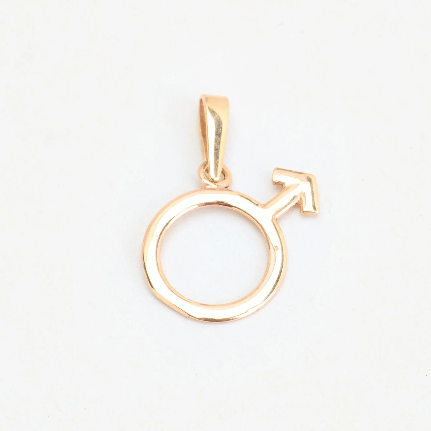 Herrskylthänge i 8K guld, 1.8 cm, 0.35 g