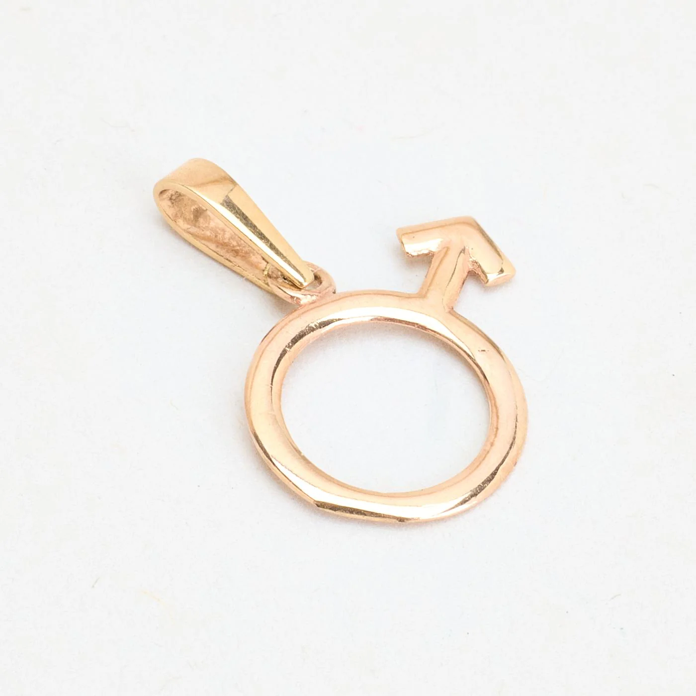 Herrskylthänge i 8K guld, 1.8 cm, 0.35 g - Image 4
