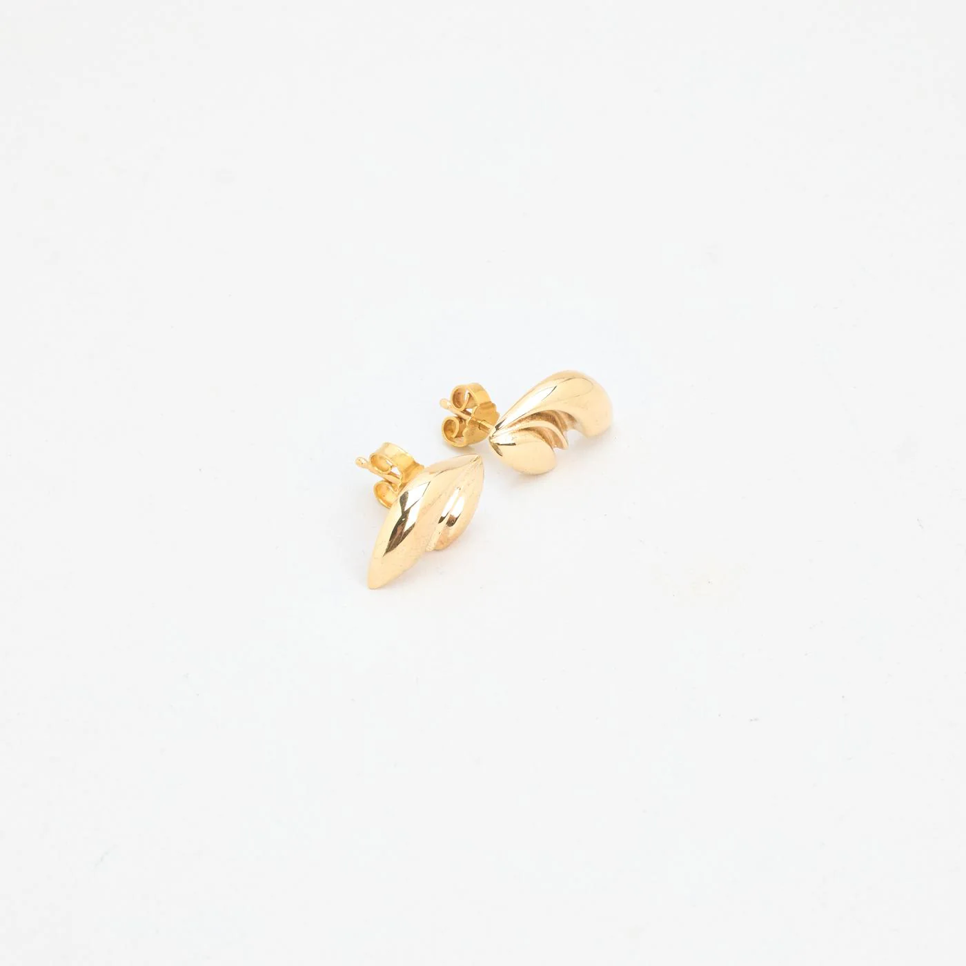 Örhängen med stift i 14K guld, 1.8 cm, - Image 4