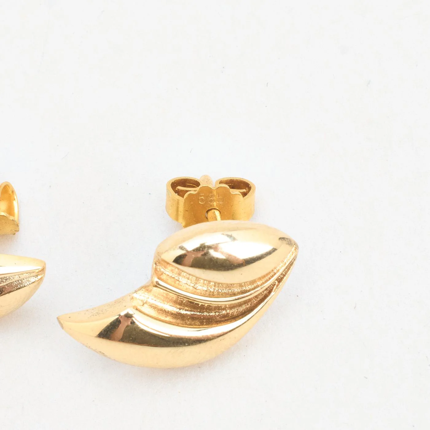 Örhängen med stift i 14K guld, 1.8 cm, - Image 5