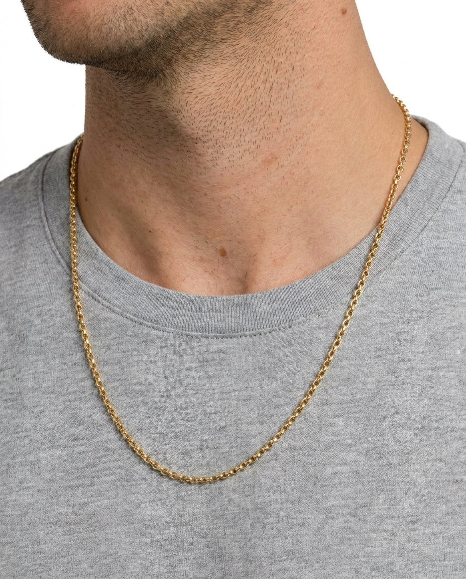 Ankarkedja Halsband i 14K guld, 62 cm, 13.4 g