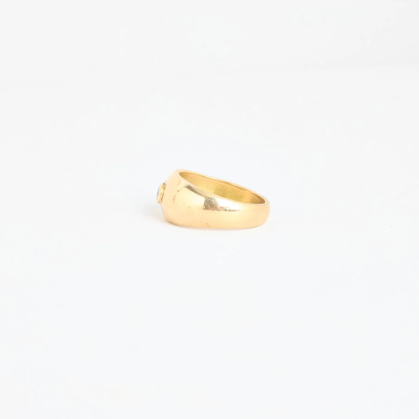 Gypsyring med diamant (0.08 ct) i 18K guld strl. 16.2 / strl. 51 - Image 3