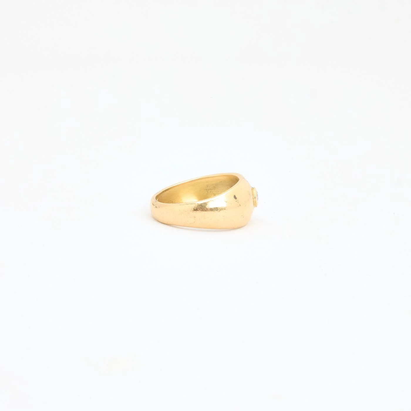 Gypsyring med diamant (0.08 ct) i 18K guld strl. 16.2 / strl. 51 - Image 5