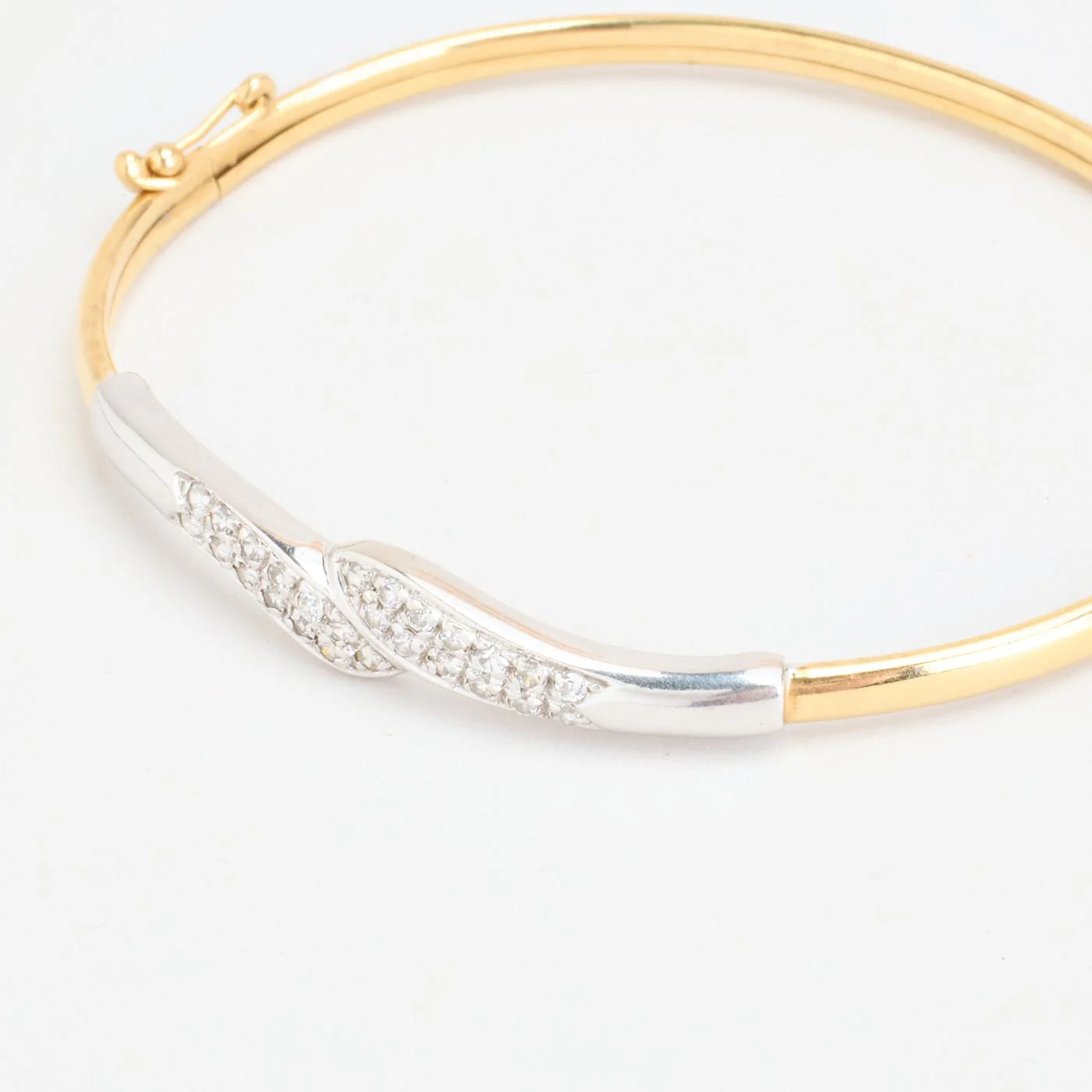 Orm armring med lås i 14K guld med en zirkonia, 6.3 cm, 5.54 g - Image 3