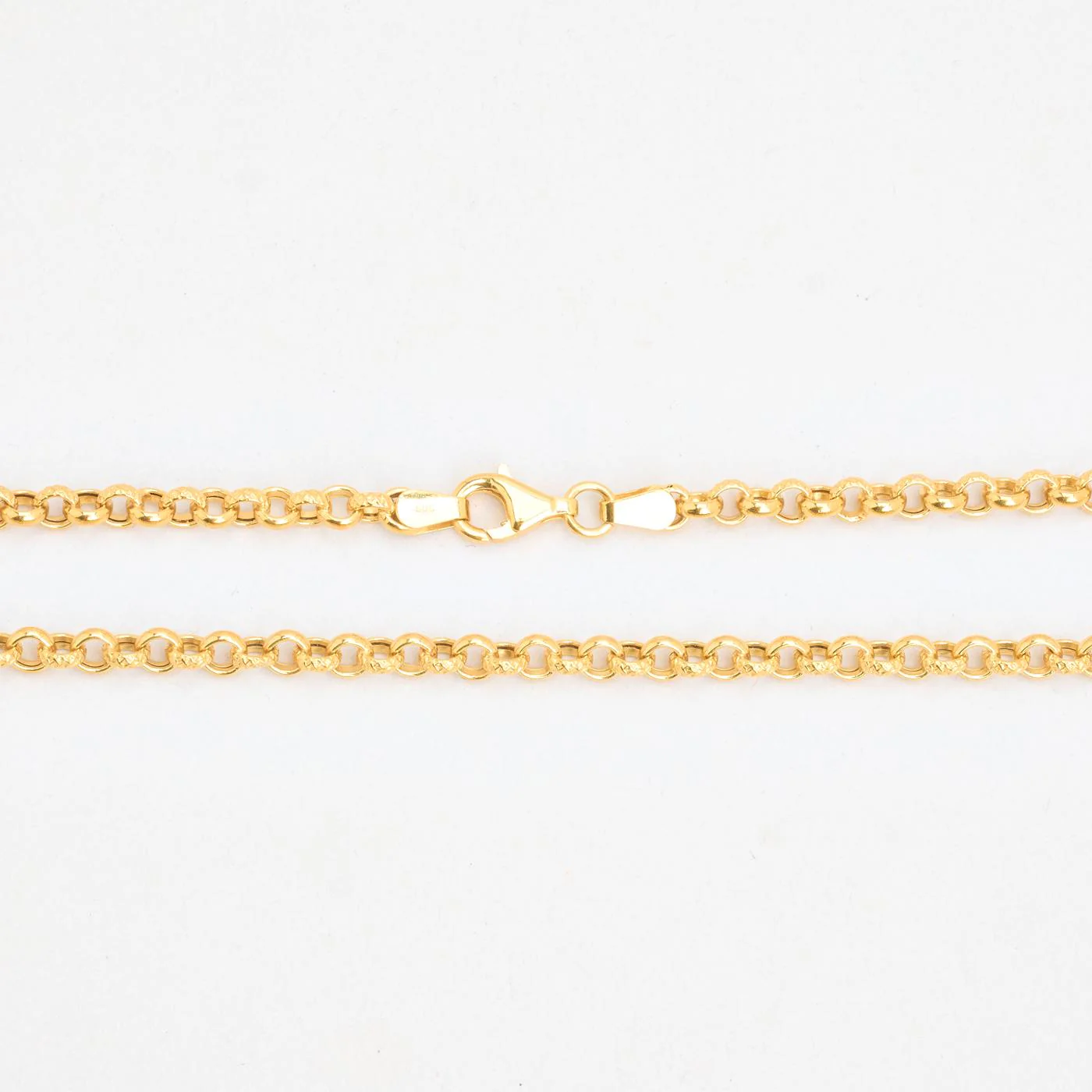 Mönstrad Ärtkedja Halsband i 14K guld, 45 cm, 8.4 g - Image 4