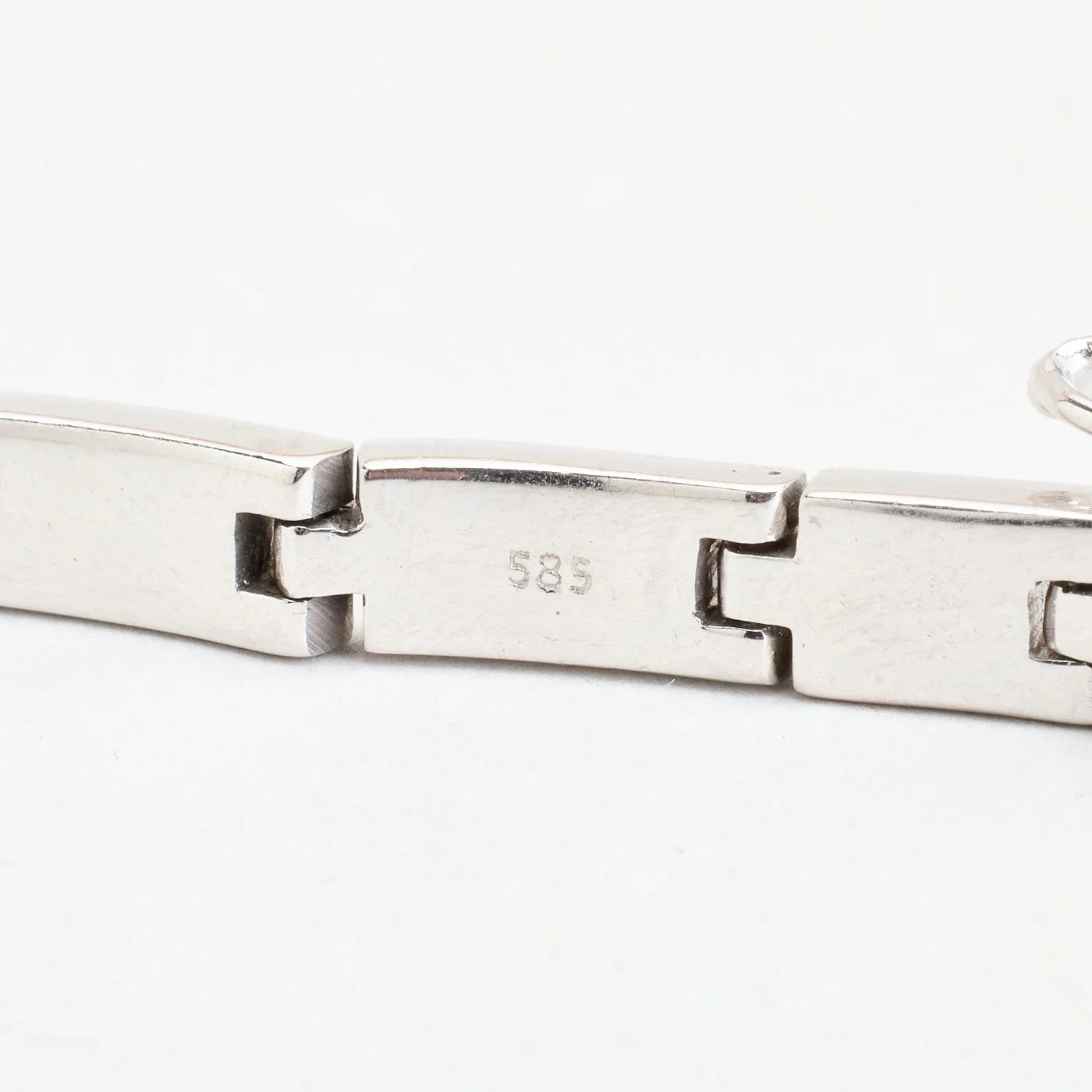 Modern Block armring med lås med diamant (0.65 ct) i 14K guld, 6 cm, 24.3 g - Image 5