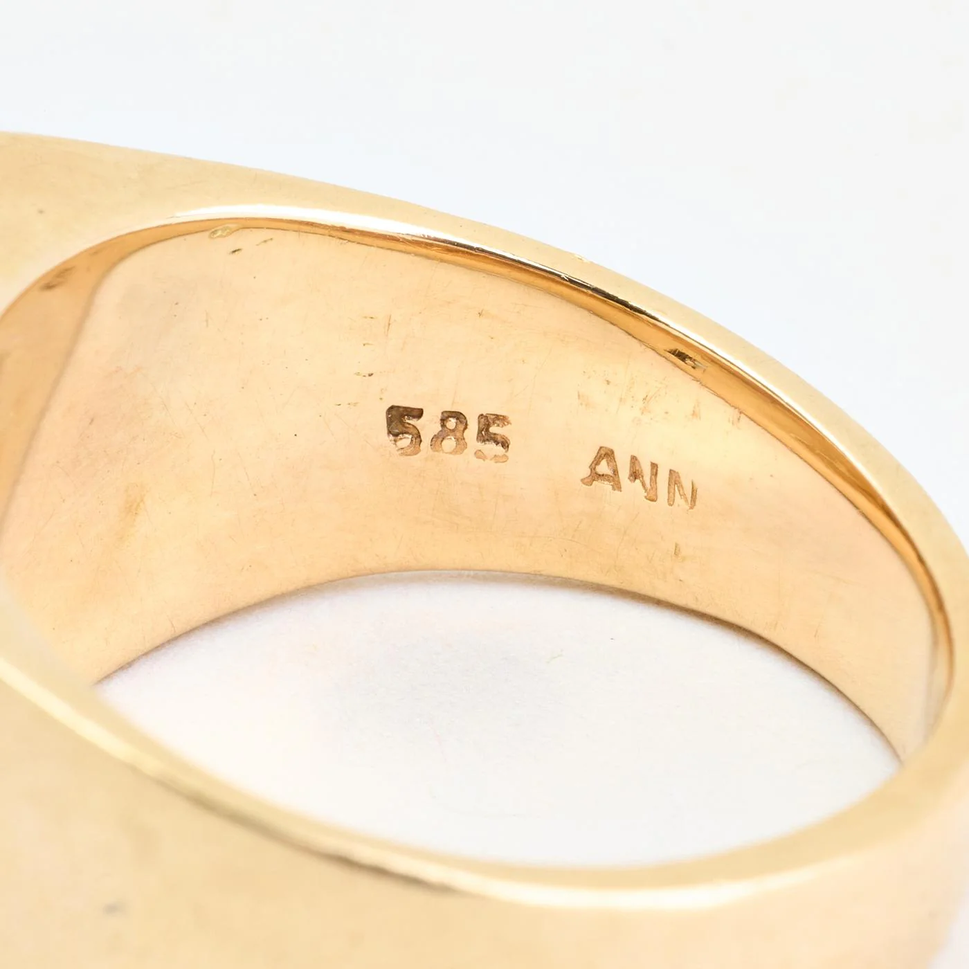 Organisk klackring i 14K guld med en zirkonia strl. 19.4 / strl. 61 - Image 5