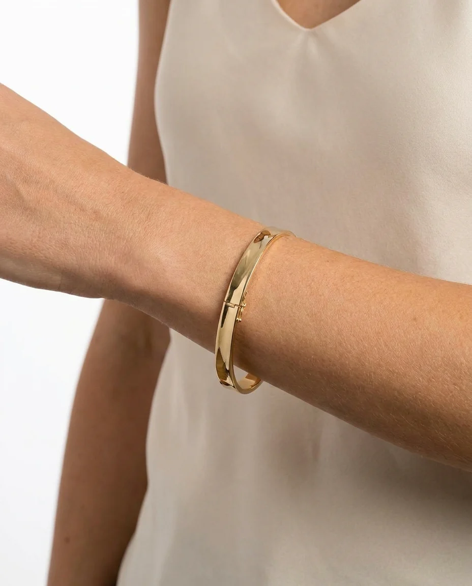 Armring med lås i 14K guld, 6 cm, 13.4 g - Image 2