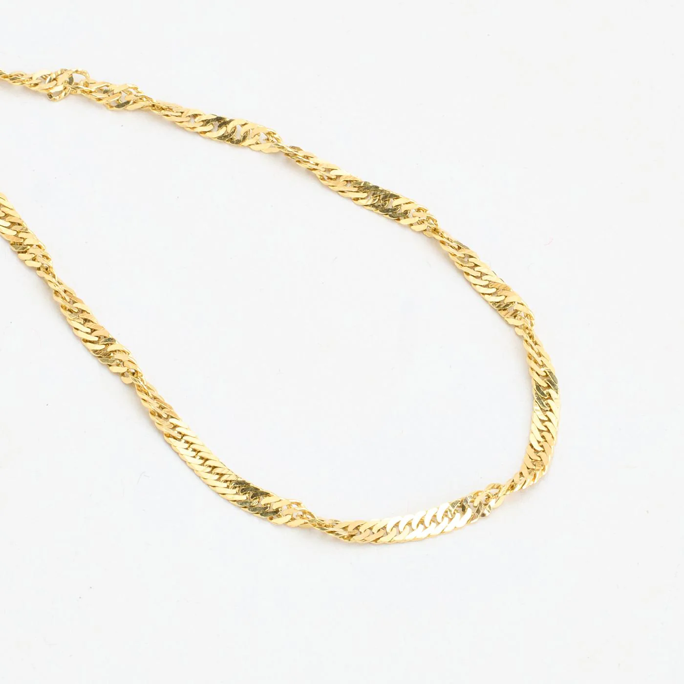 Singaporekedja Armband i 14K guld, 22 cm, 2 g - Image 3