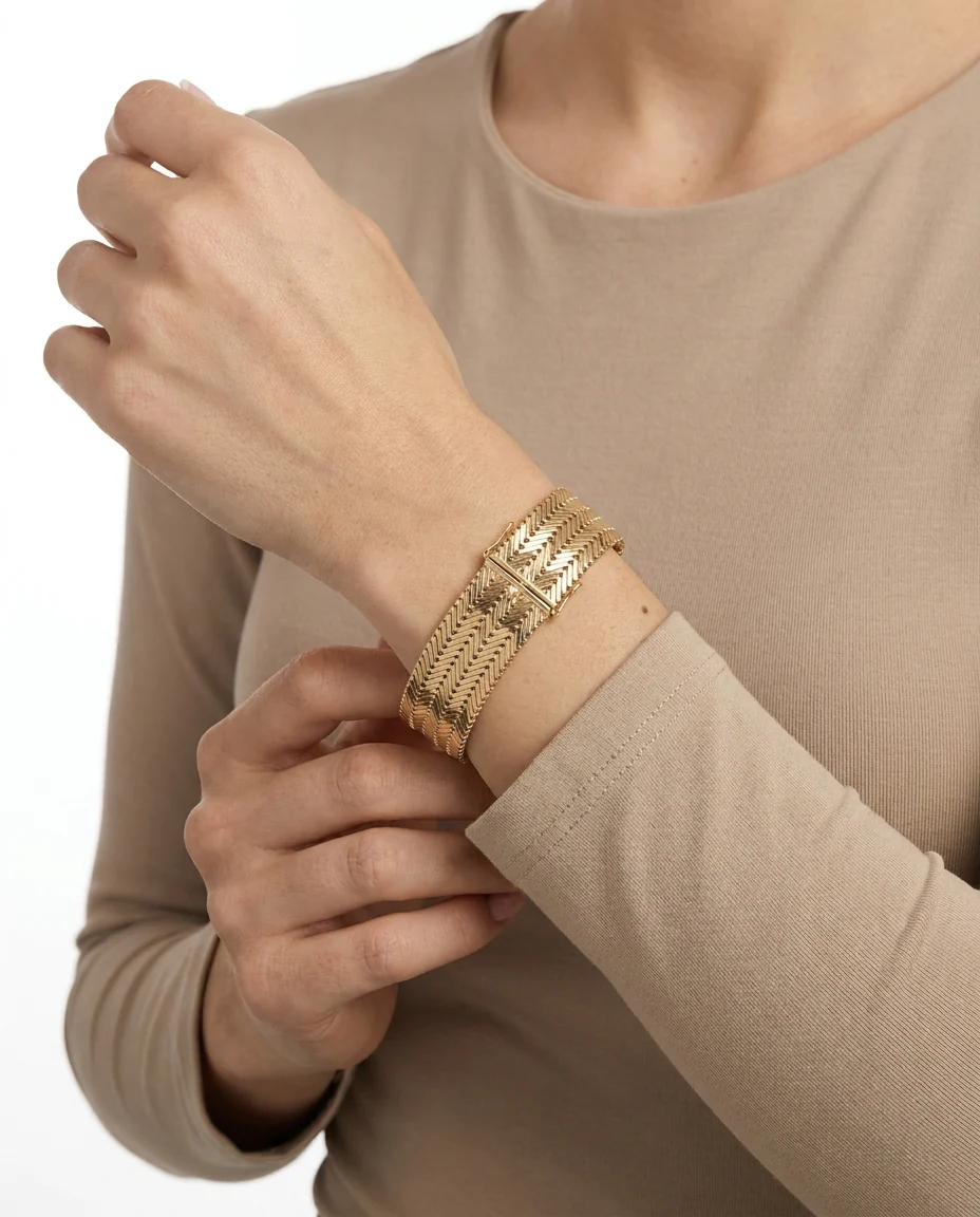 Geneve Armband i 8K guld, 17 cm, 34.21 g