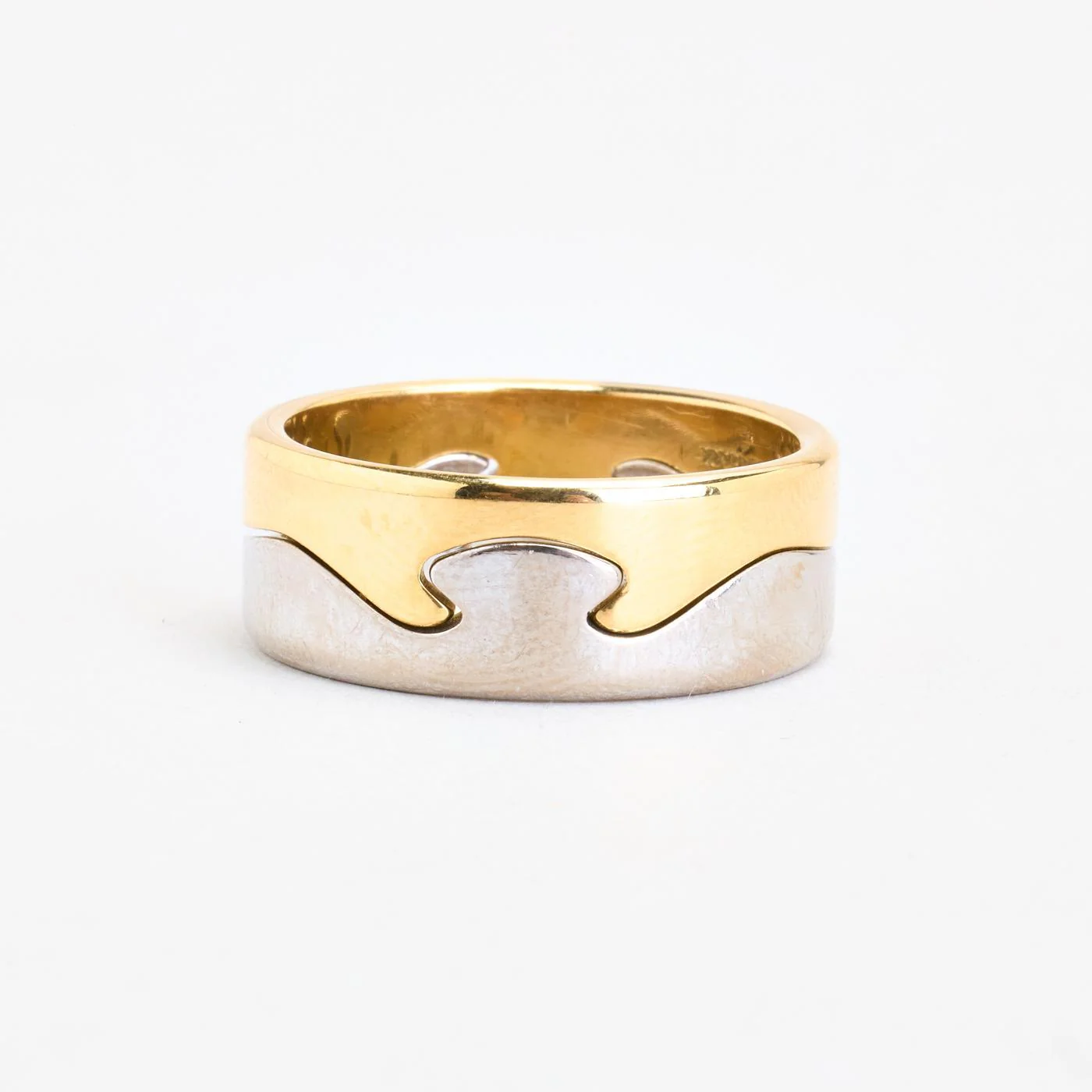 Georg Jensen Fusion band med diamant (0.13 ct) i 18K guld strl. 20.1 / strl. 63 - Image 2
