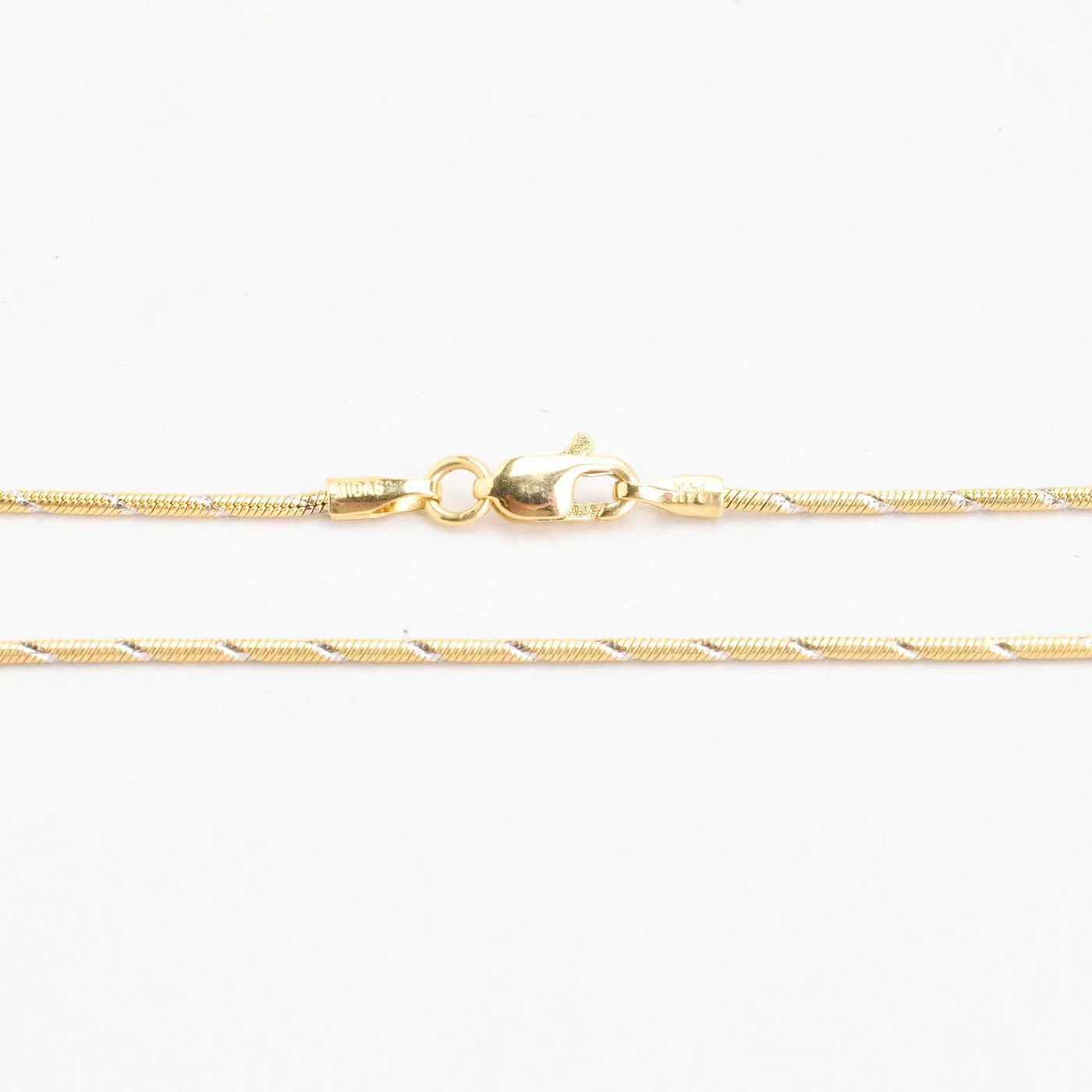 Mönstrad Ormkedja Halsband i 14K guld, 45.5 cm, 5.1 g - Image 5