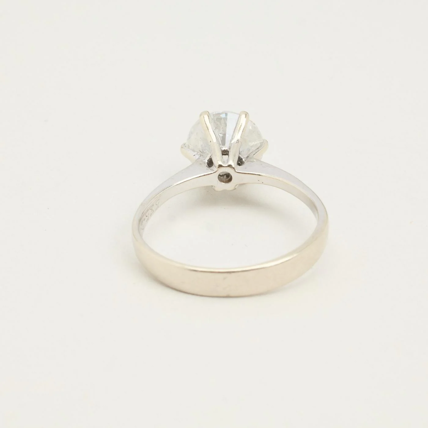 Solitärring i 14K vitt guld med diamant (2.35 ct), Strl. 17.8 / Strl. 56 - Image 4