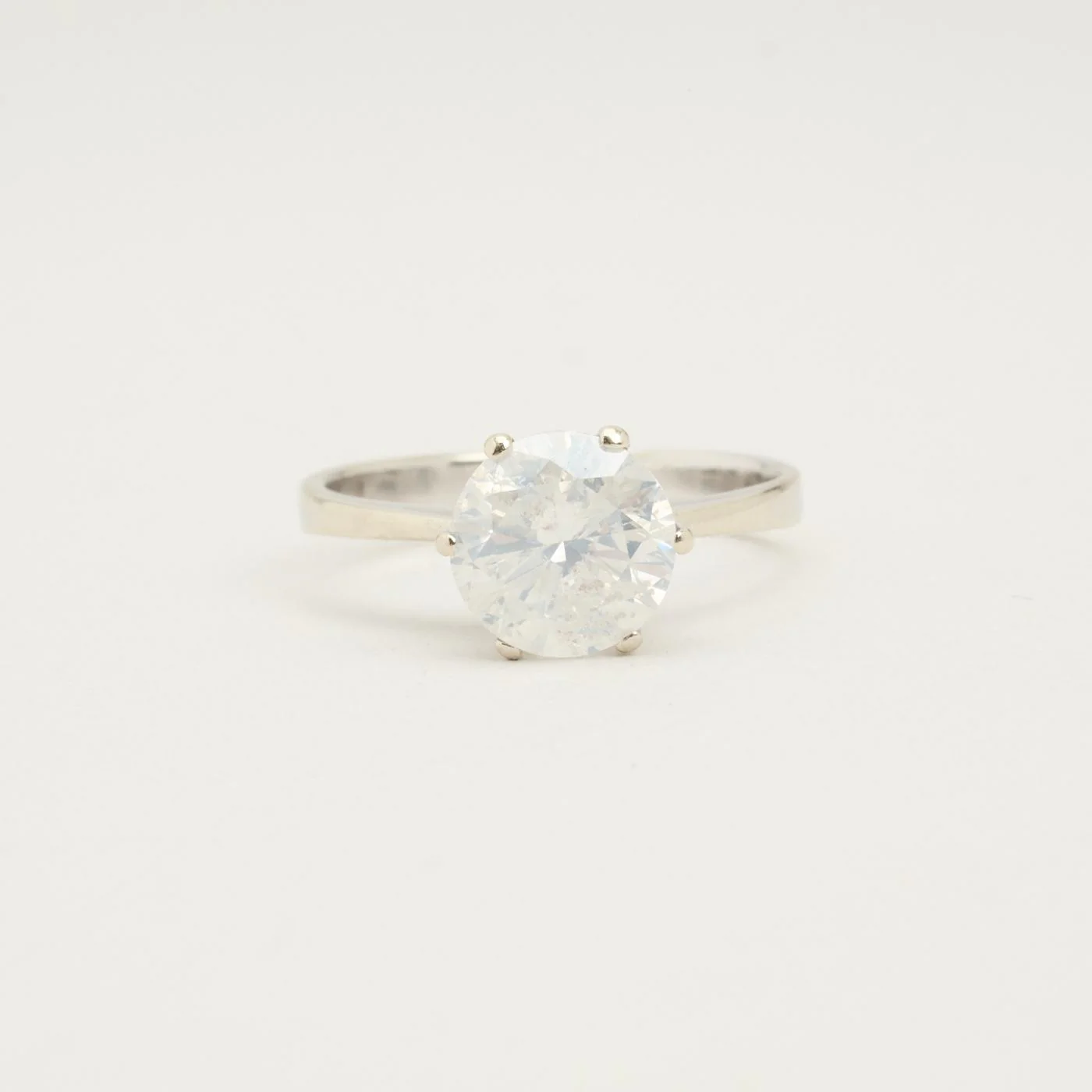 Solitärring i 14K vitt guld med diamant (2.35 ct), Strl. 17.8 / Strl. 56 - Image 5