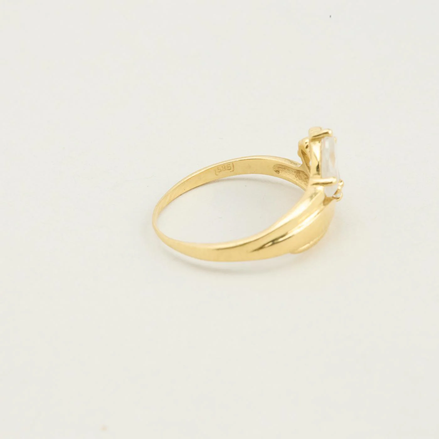 Toi et Moi ring med diamant (0.65 ct) i 14K guld strl. 15.9 - 16.2 / strl. 50 - 51 - Image 3