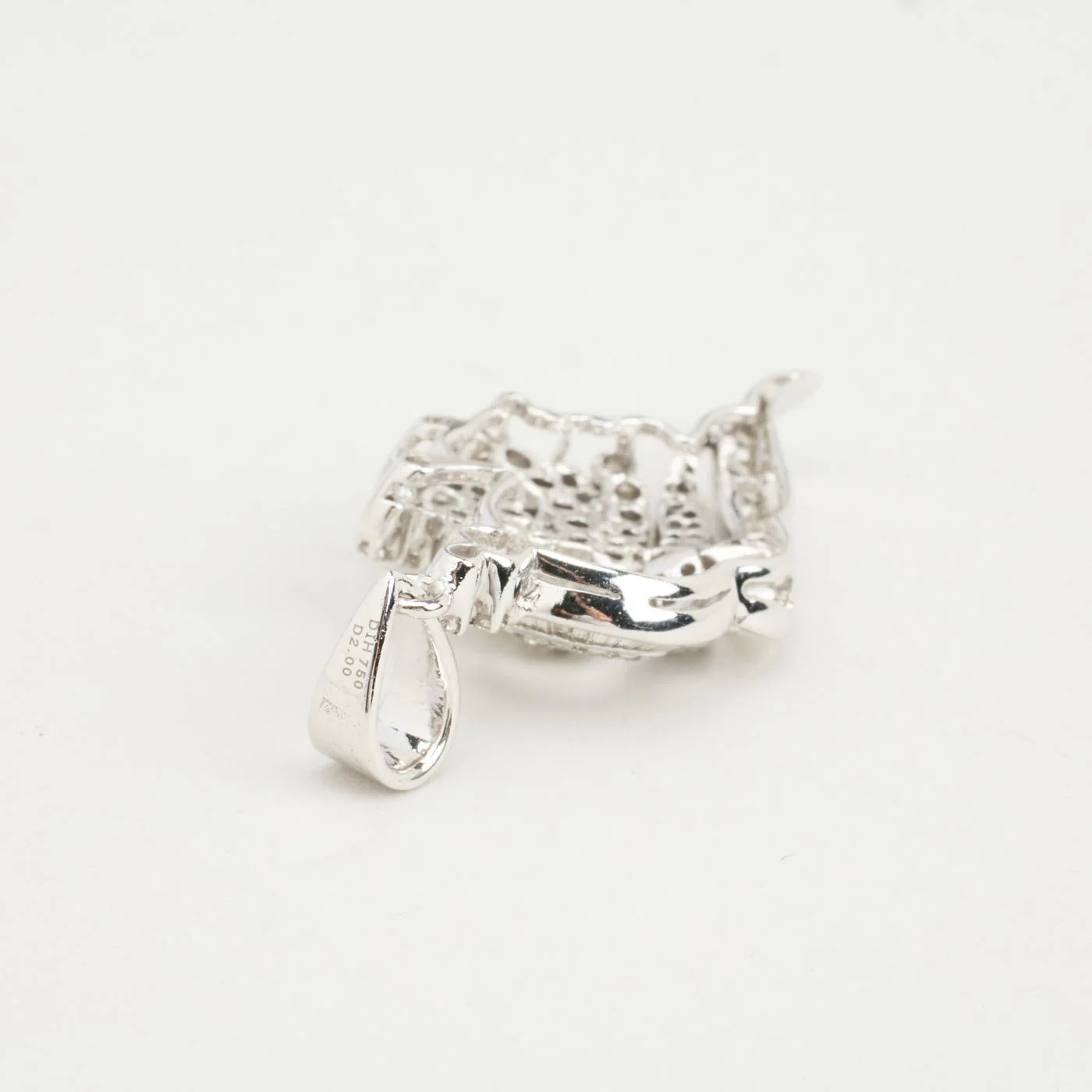 Hänge i 14K vitt guld med diamanter (1,32 ct), 4,5 cm - Image 4