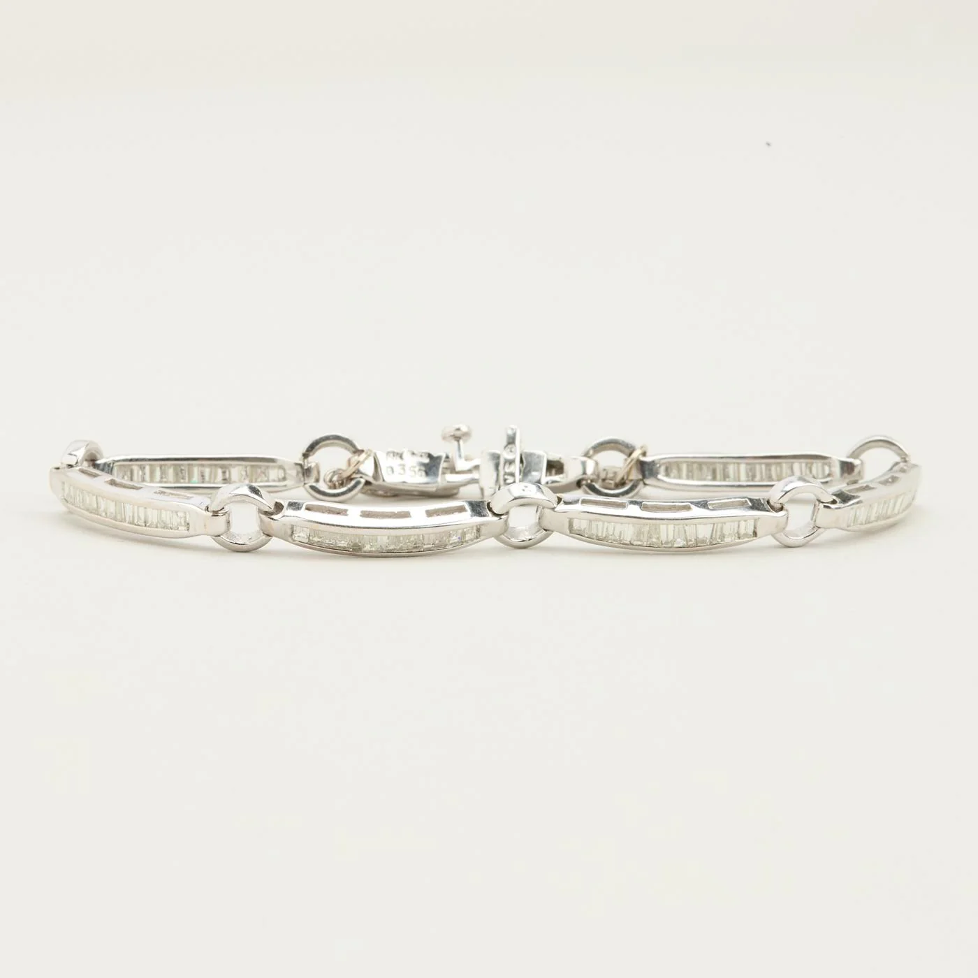 Tennisarmband med diamant (1.94 ct) i 14K vitt guld, 18.5 cm, 15.53 g - Image 3