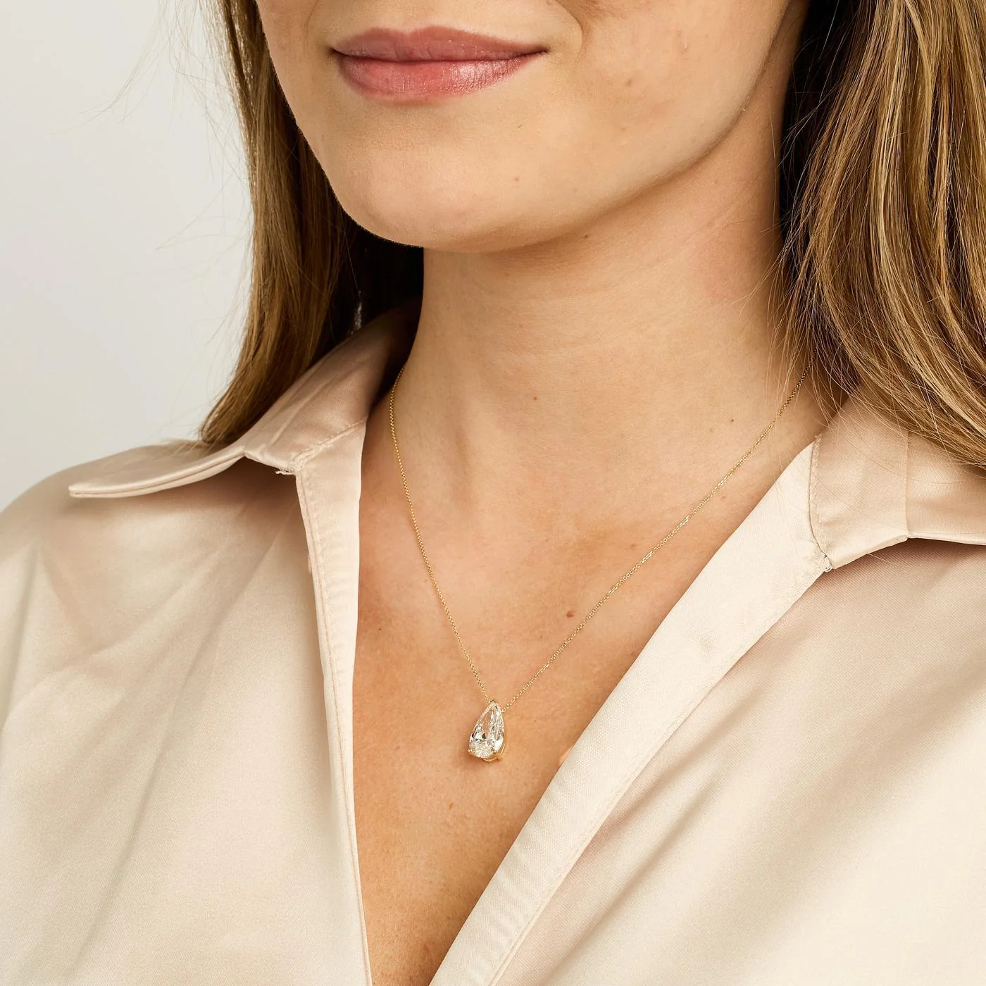 Ankarkedja Halsband med diamant (4.28 ct) i 18K guld, 43 cm, 3.2 g