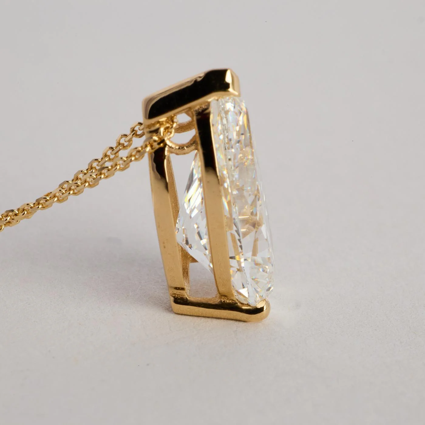 Ankarkedja Halsband med diamant (4.28 ct) i 18K guld, 43 cm, 3.2 g - Image 6