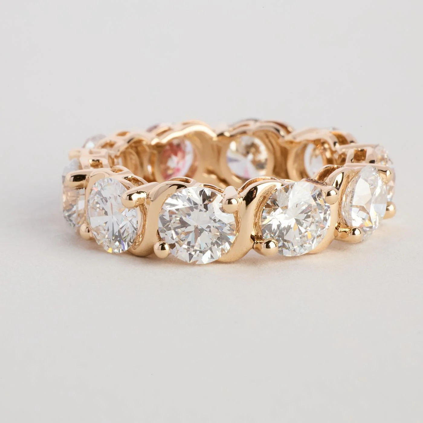 Eternityring i 14K guld med diamanter (6.44 ct), Str. 55 - Image 4