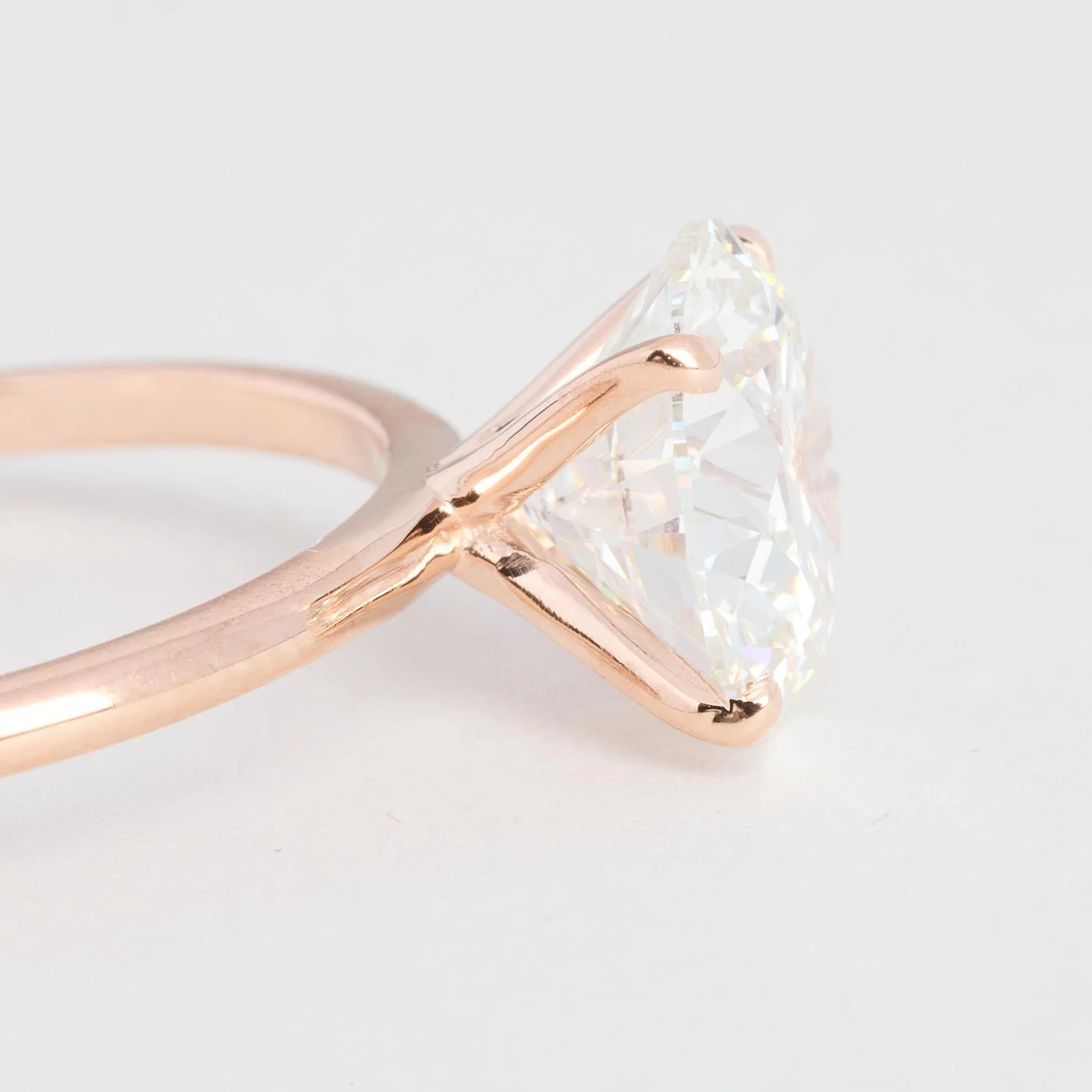 Solitärring med diamant (2.02 ct) i 14K roséguld strl. 18.1 / strl. 57 - Image 6