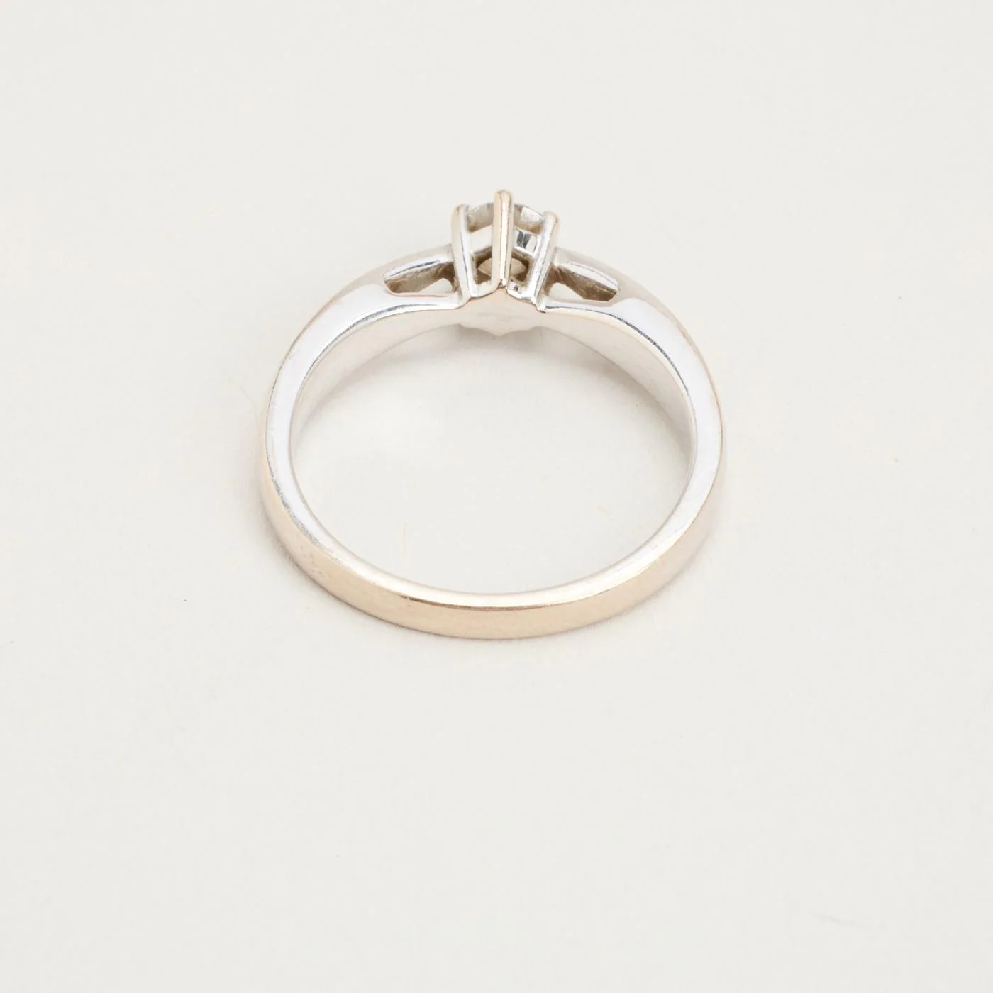 Chanti solitärring i 14K vitt guld med diamant (0,4 ct), Str. 55 - Image 5