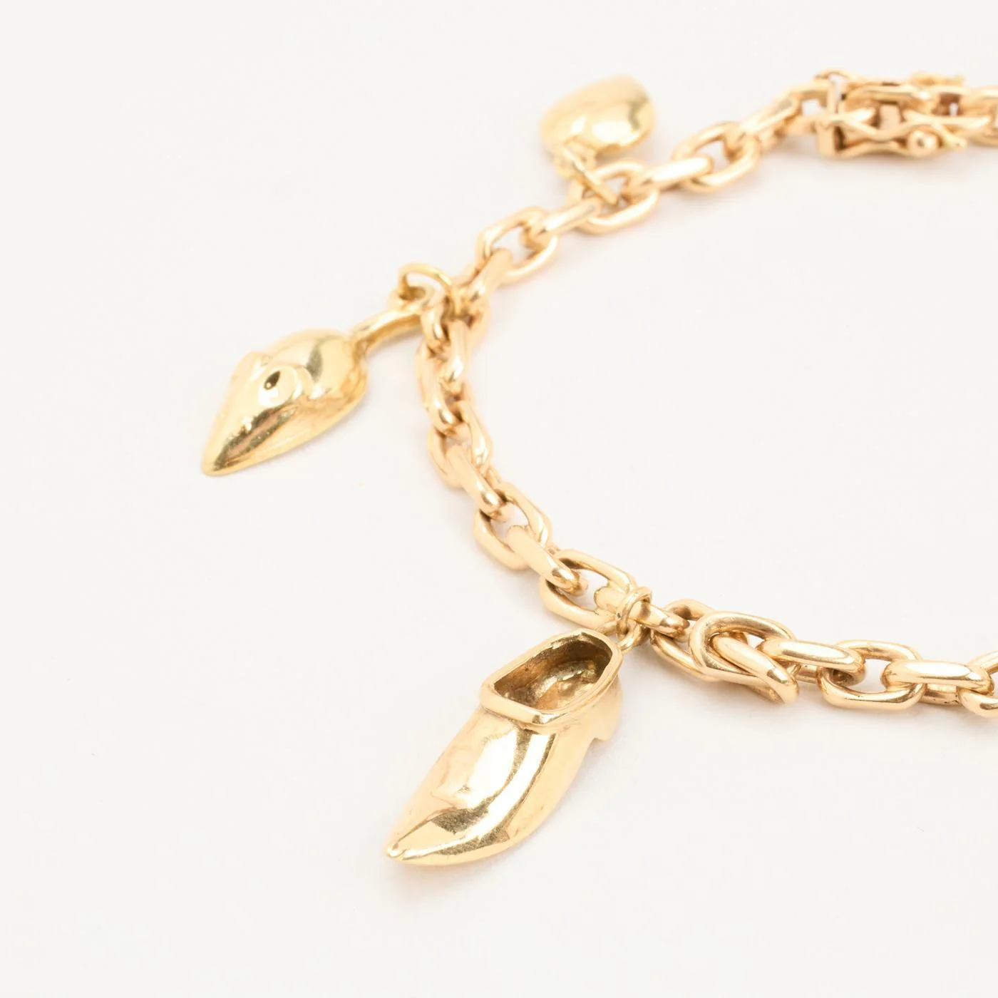 Ankarkedja berlockarmband i 14K guld med en pärla, 18 cm, 18.2 g - Image 3