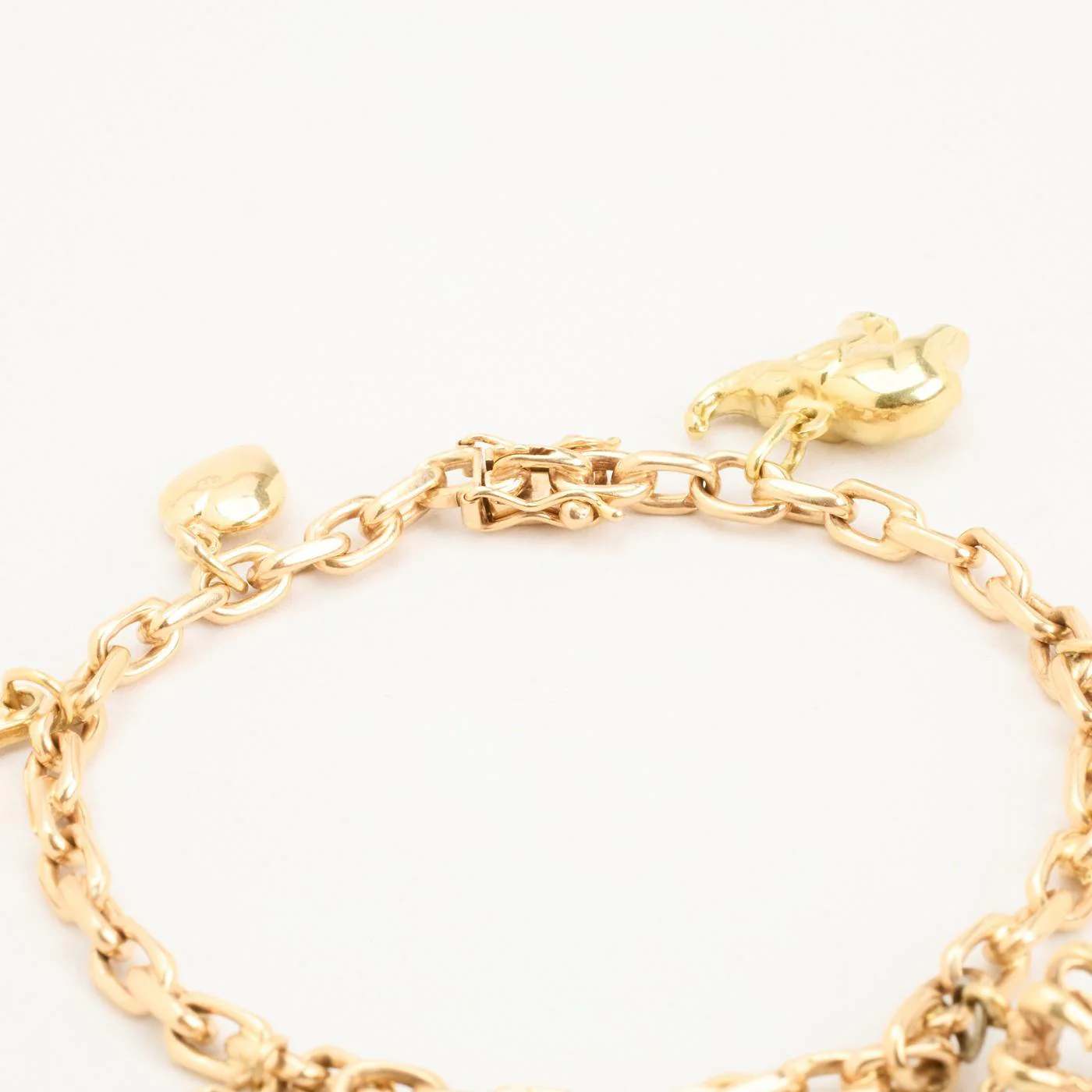 Ankarkedja berlockarmband i 14K guld med en pärla, 18 cm, 18.2 g - Image 4