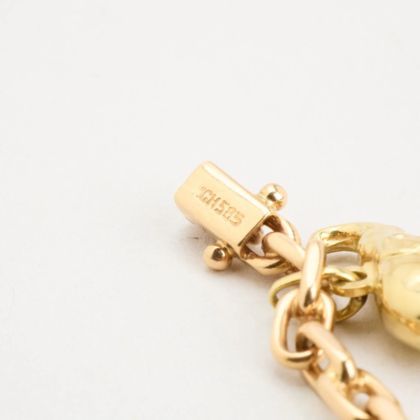 Ankarkedja berlockarmband i 14K guld med en pärla, 18 cm, 18.2 g - Image 6