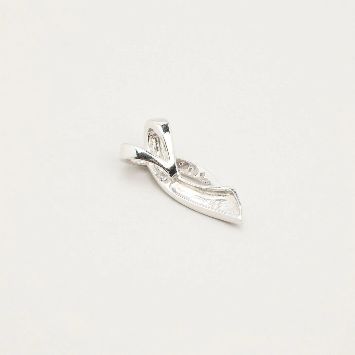 Hänge med diamant (0.02 ct) i 14K vitt guld, 2.5 cm, 1.75 g - Image 3