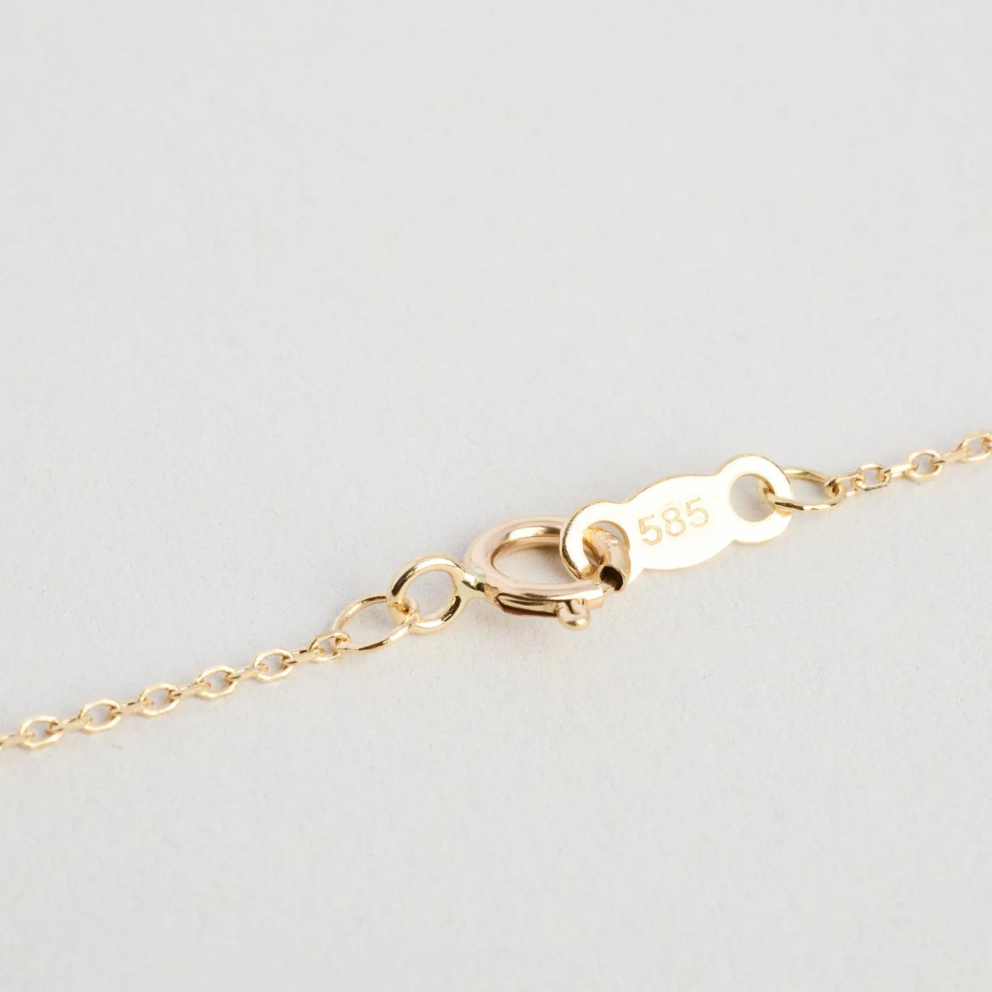 Solitärhalsband med diamant (3.01 ct) i 14K guld, 45 cm, 2.86 g - Image 9