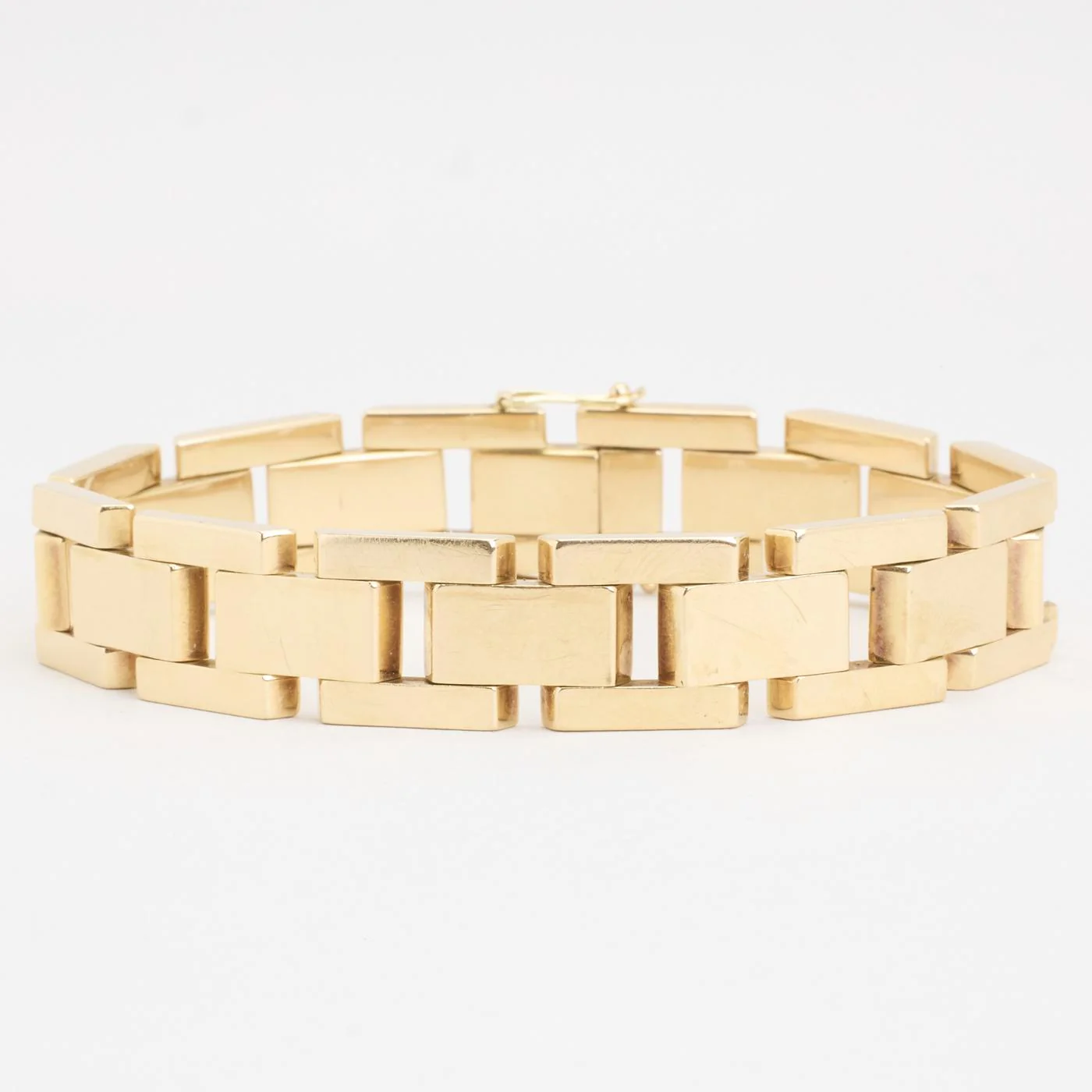 Block Armband i 14K guld, 16 cm, 27.18 g
