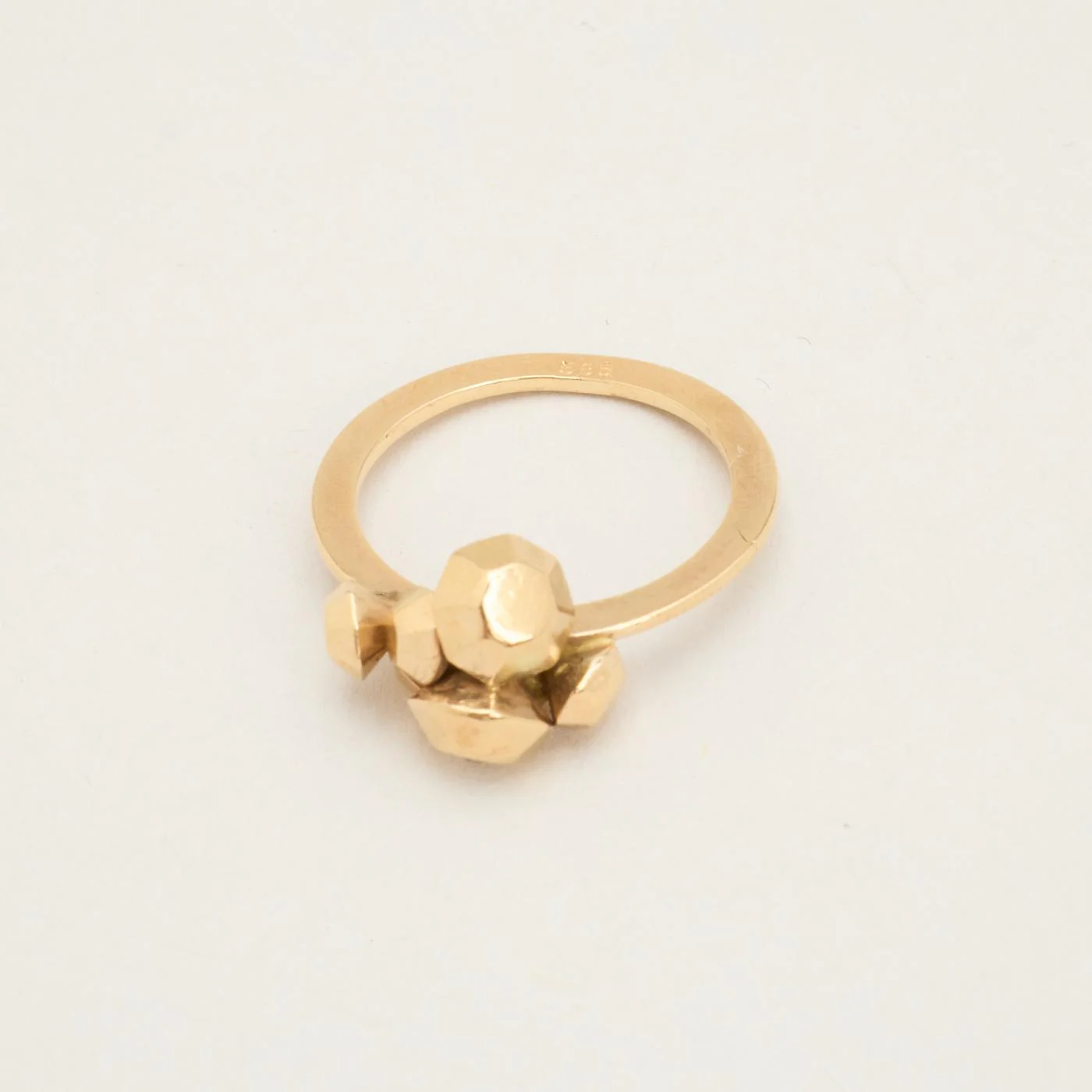 Statementring med diamant (0.03 ct) i 14K guld strl. 16.2 / strl. 51 - Image 4